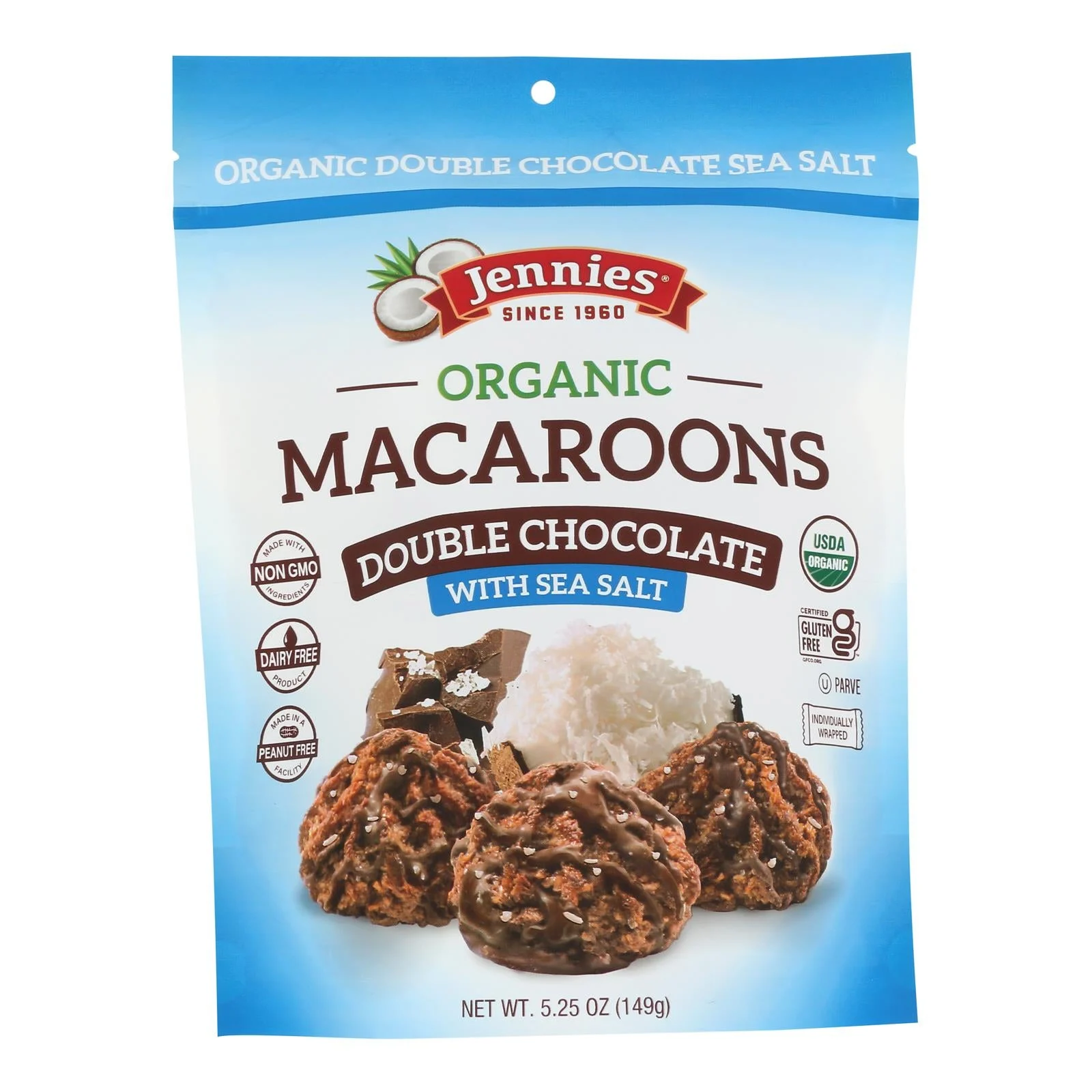 Cookies, Macaroon, Double Chocolate, contains Sea Salt,6 - 5.25 OUNCE