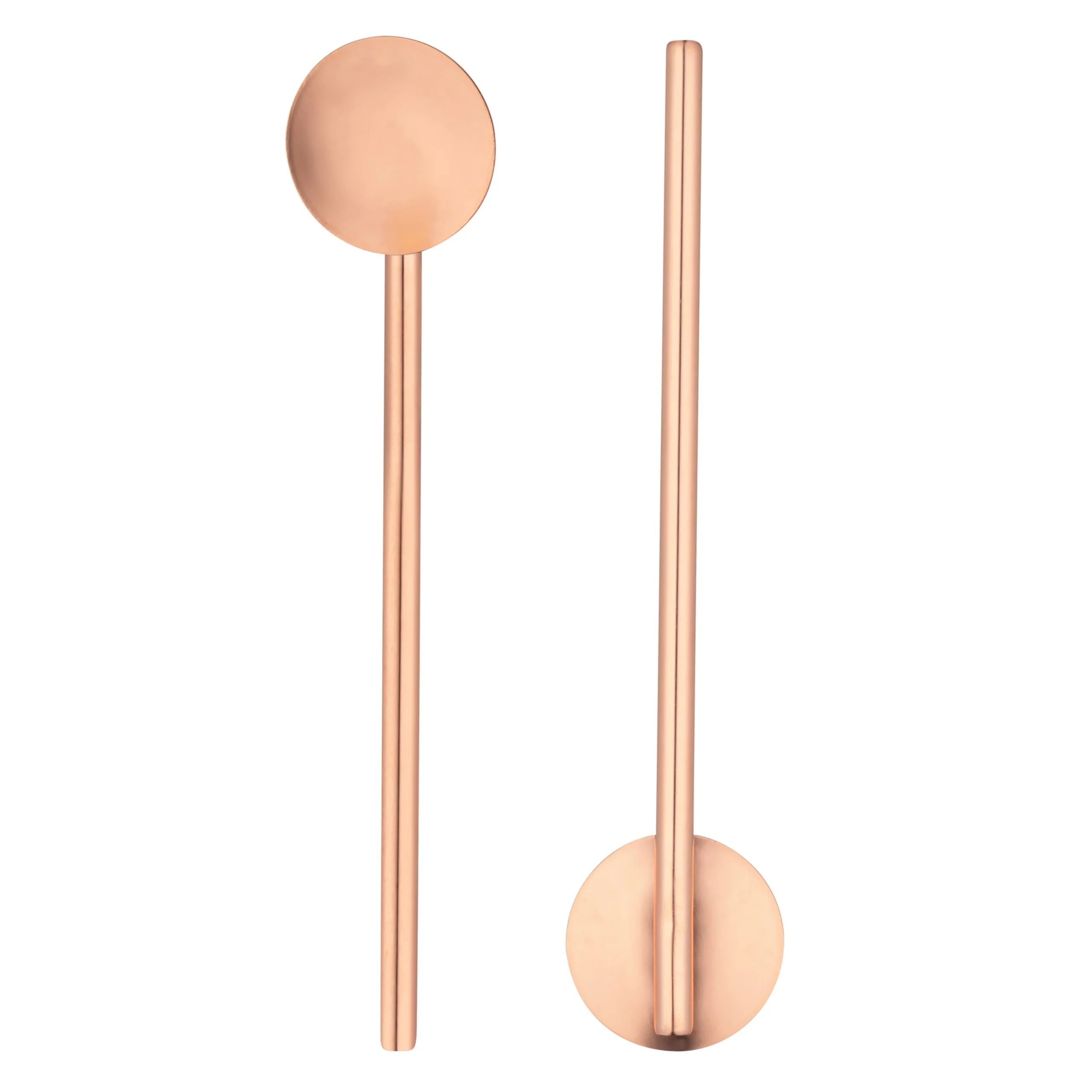 Spoon Straws, Julep, 5 Inch, Copper Plated Stainless Steel, 5 Linear Inch,1 - 2 COUNT