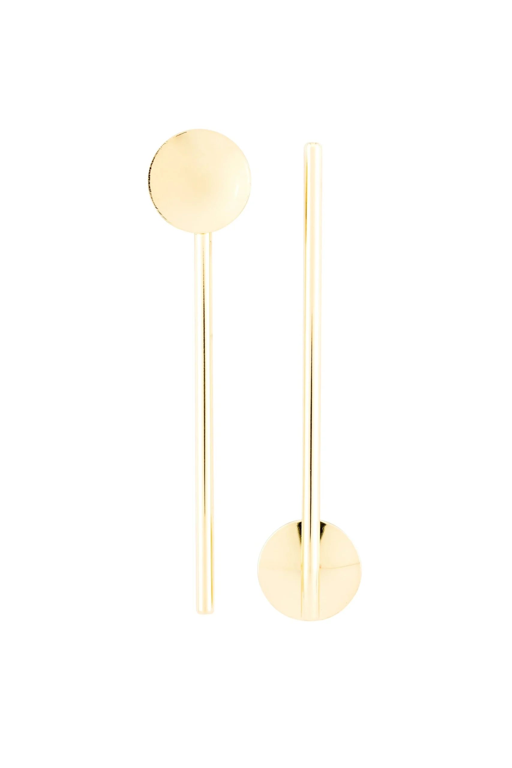 Spoon Straws, Julep, 5 Inch, Gold Plated Stainless Steel, 5 Linear Inch,1 - 2 COUNT