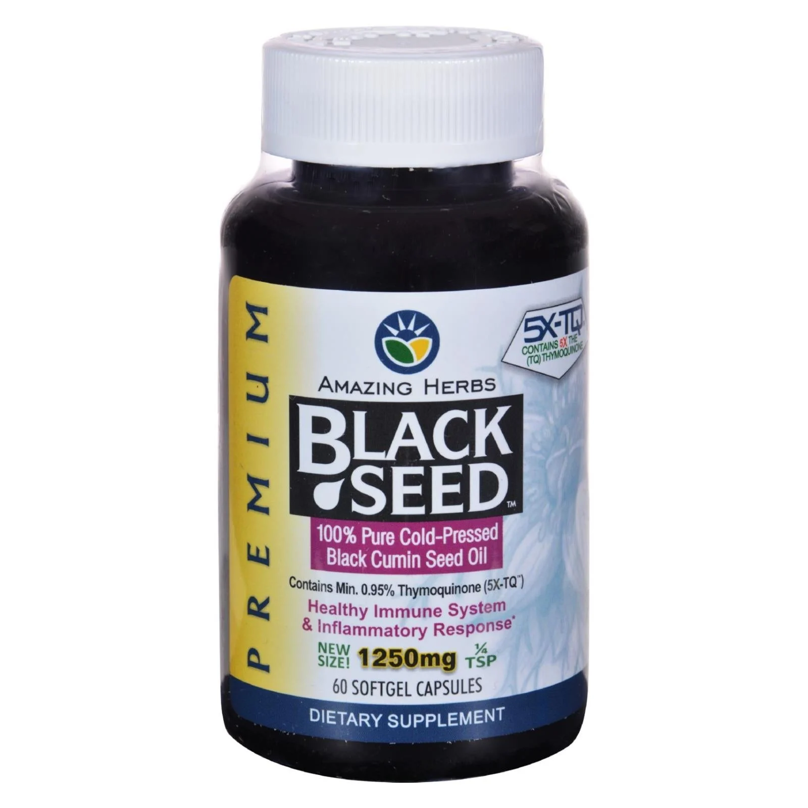 Supplement, Oil, Black Cumin Seed, Softgels, 1250mg,60 - 1 EACH