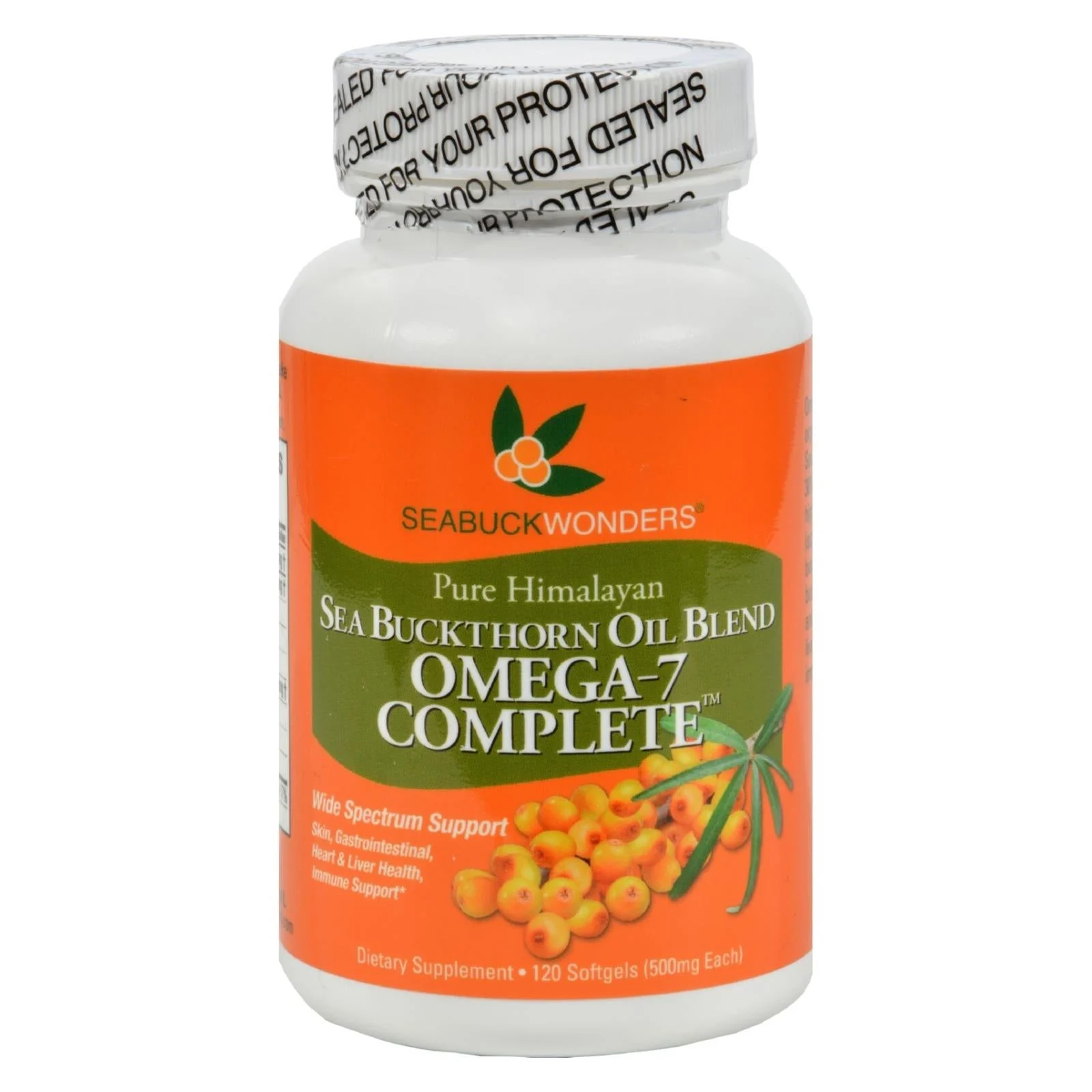 Supplement, Oil, Sea Buckthorn, Softgels, 500mg,120 - 1 EACH