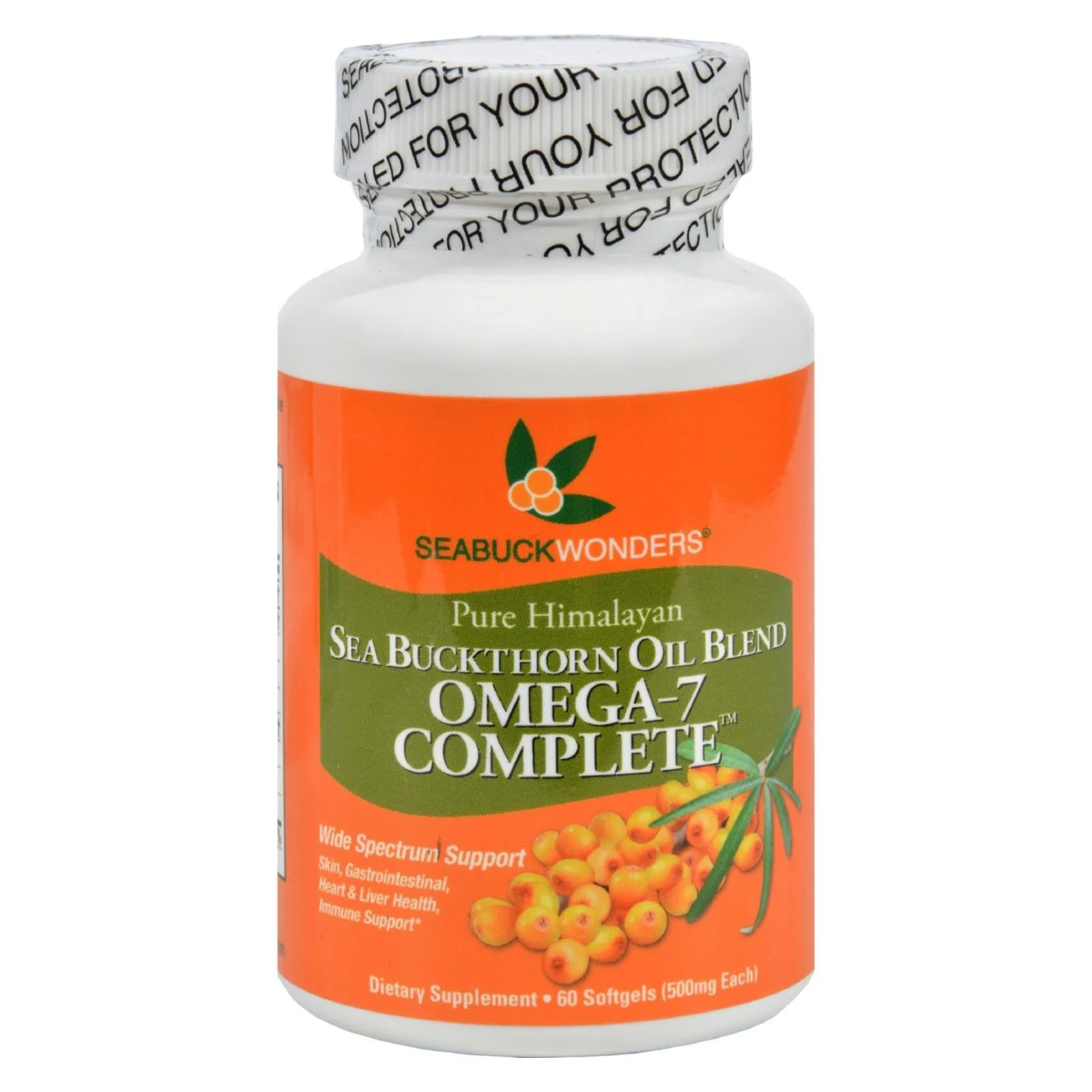 Supplement, Oil Blend, Omega-7 Complete, Sea Buckthorn, Softgels, 500mg,60 - 1 EACH