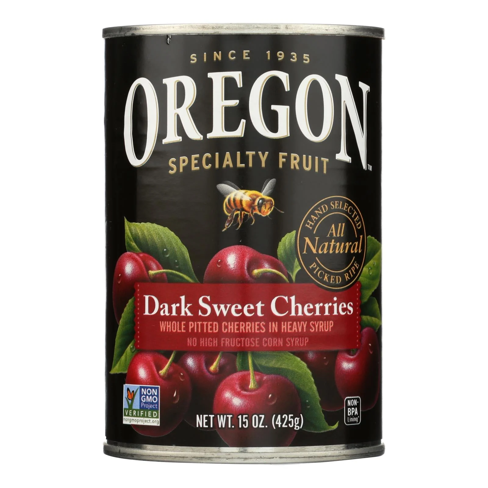 Cherry, Dark, Whole, Pitted, in Heavy Syrup,8 - 15 OUNCE