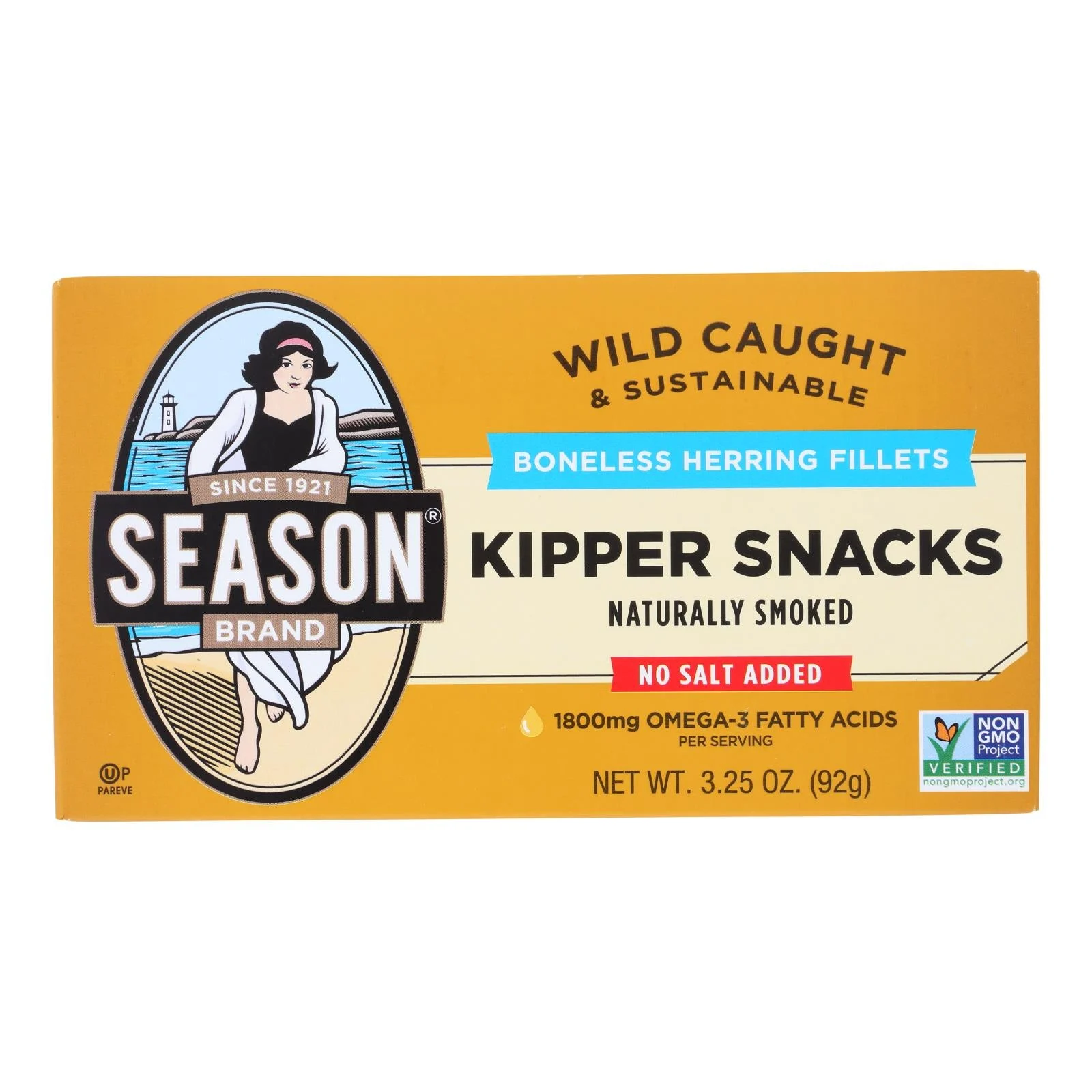 Herring Fillets, Wild-Caught, No Salt Added, Shelf-Stable,12 - 3.25 OUNCE