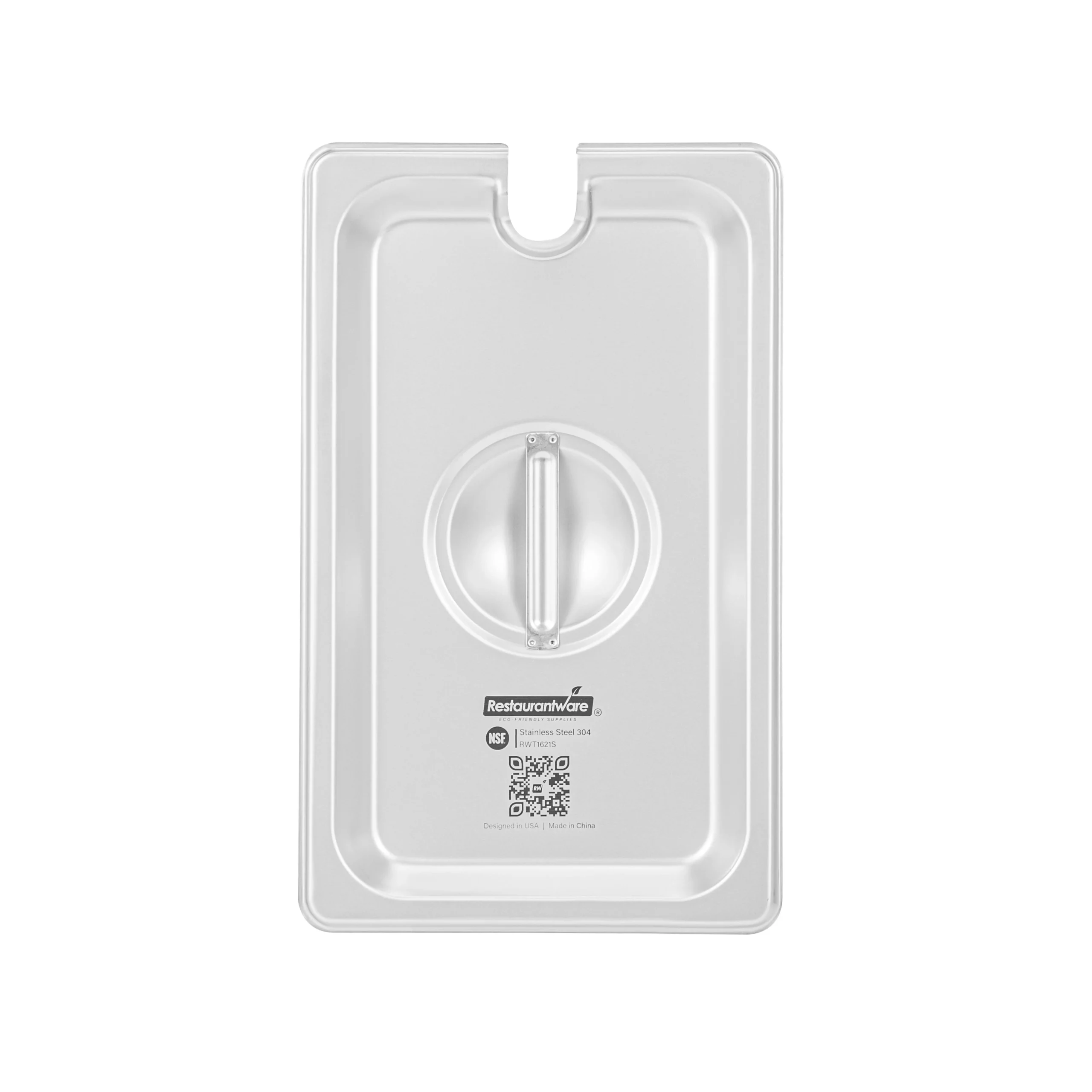 Lid, Steam Table, Kitchen Tek, Quarter-Size, Stainless Steel, Slotted,12 - 1 EACH