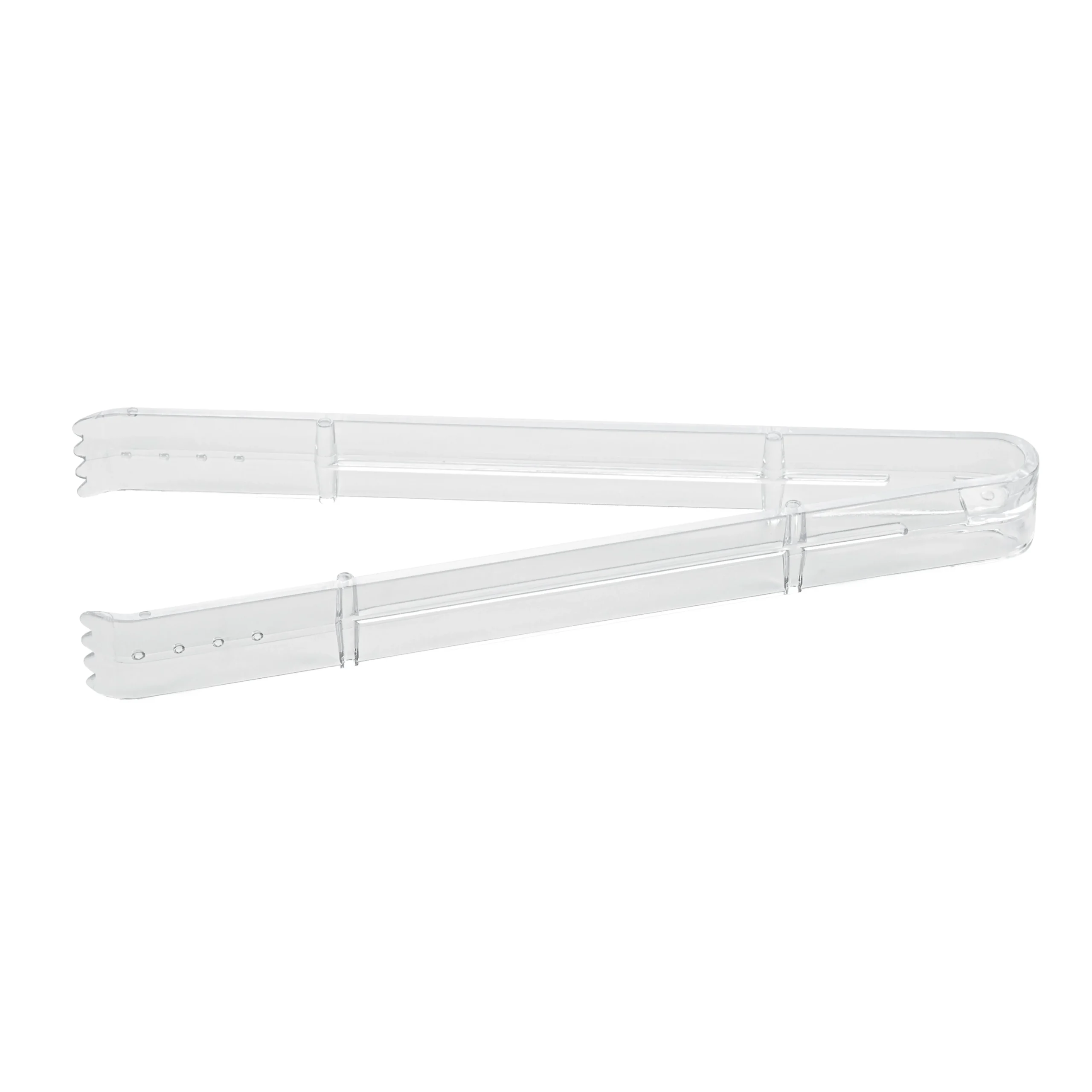 Tongs, Serrated, Cater Tek Heavy-Duty, 9 Inch, Plastic, Clear,10 - 10 COUNT