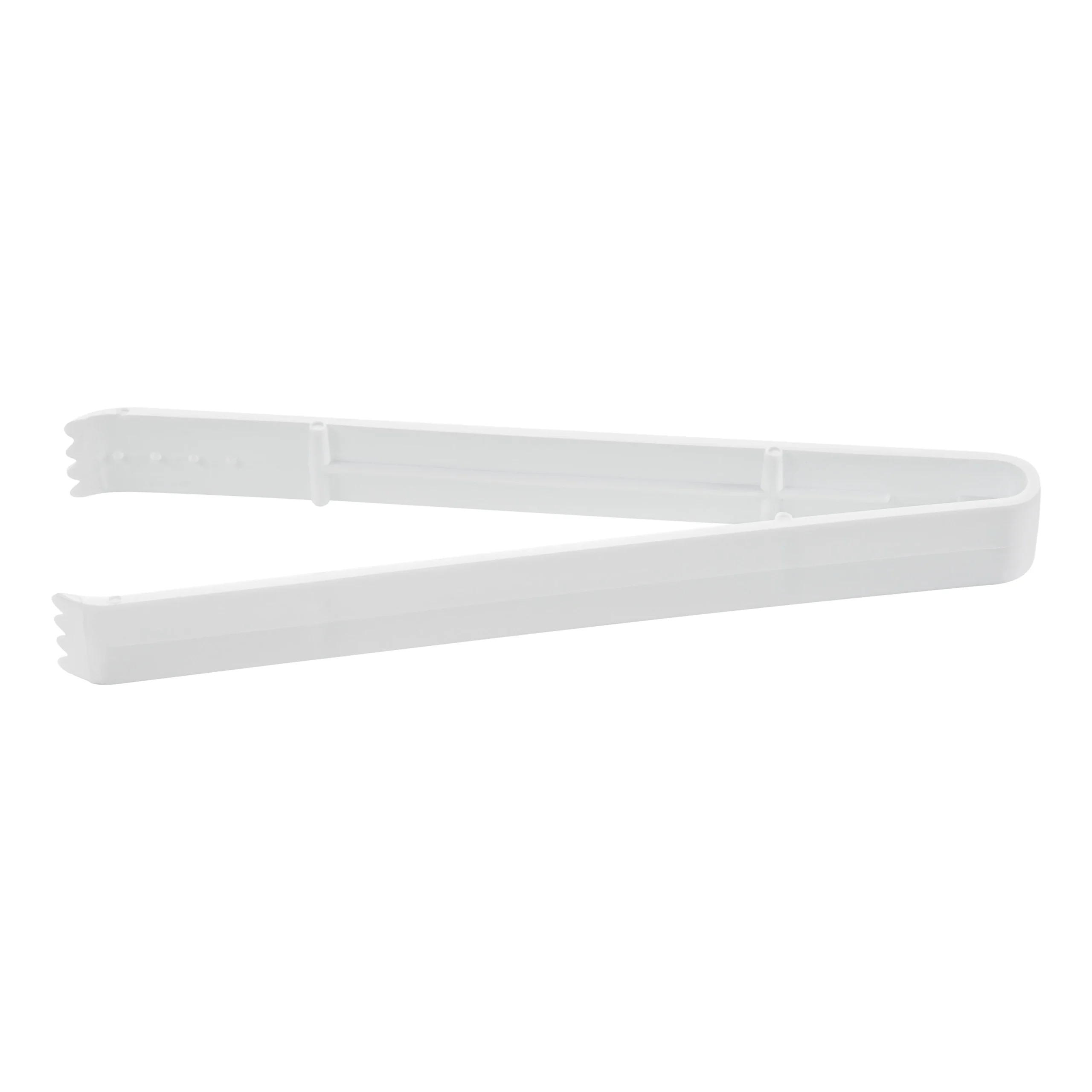 Tongs, Serrated, Cater Tek Heavy-Duty, 9 Inch, Plastic, White,10 - 10 COUNT