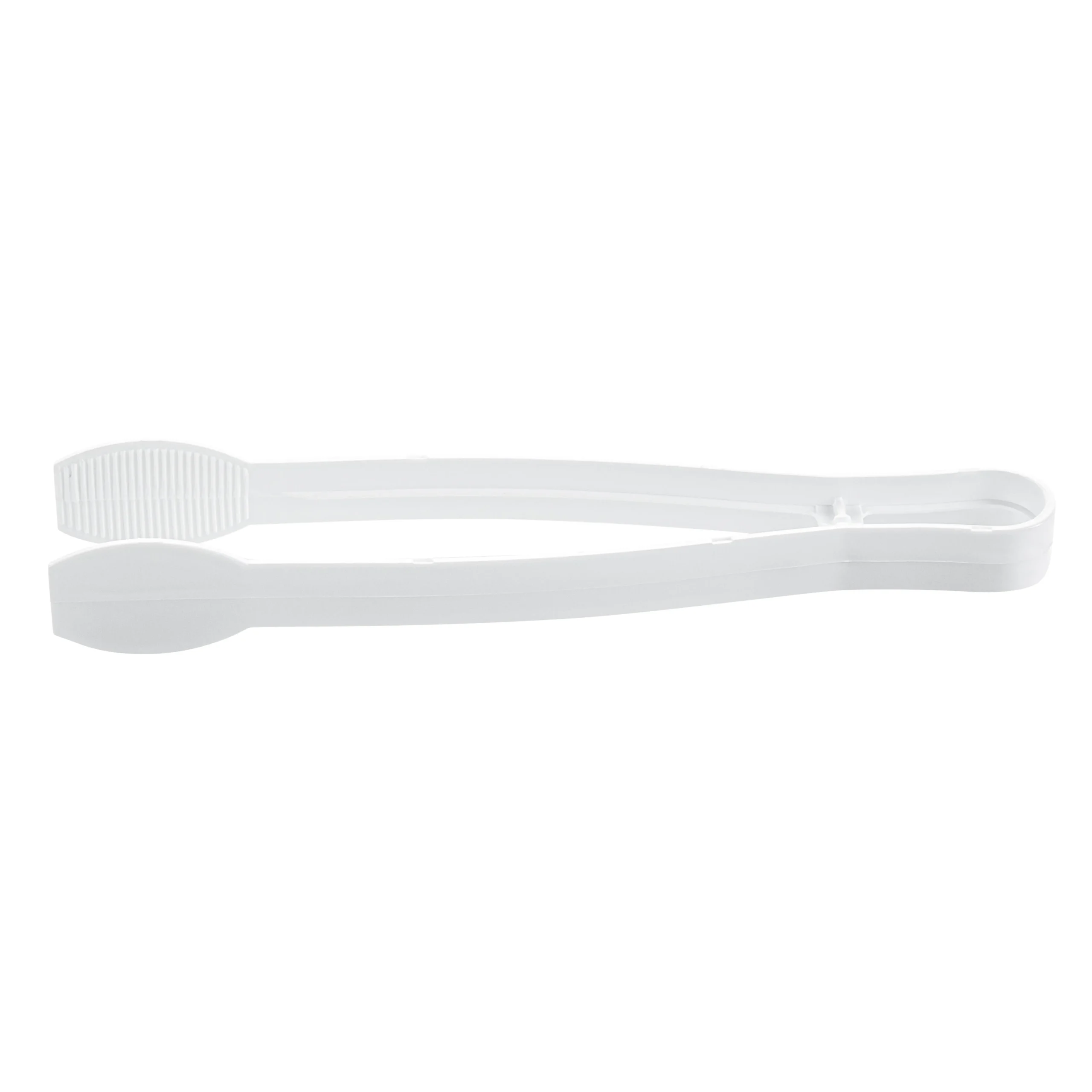 Tongs, Ridged, Cater Tek, 9 Inch, Plastic, White,10 - 10 COUNT