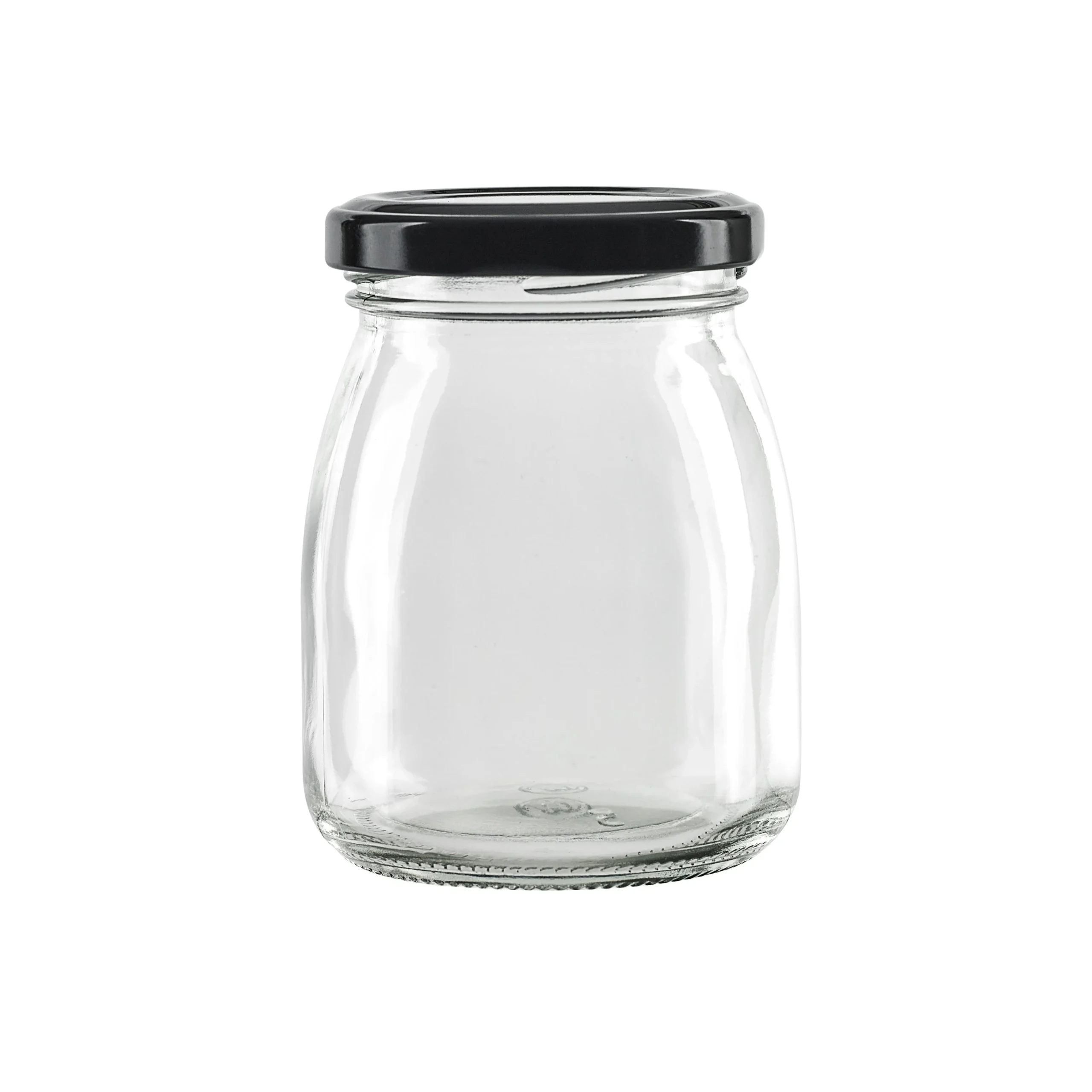 Jars, Pudding, 6.7 Ounce, Smooth, with Black Twist Cap,84 - 1 EACH