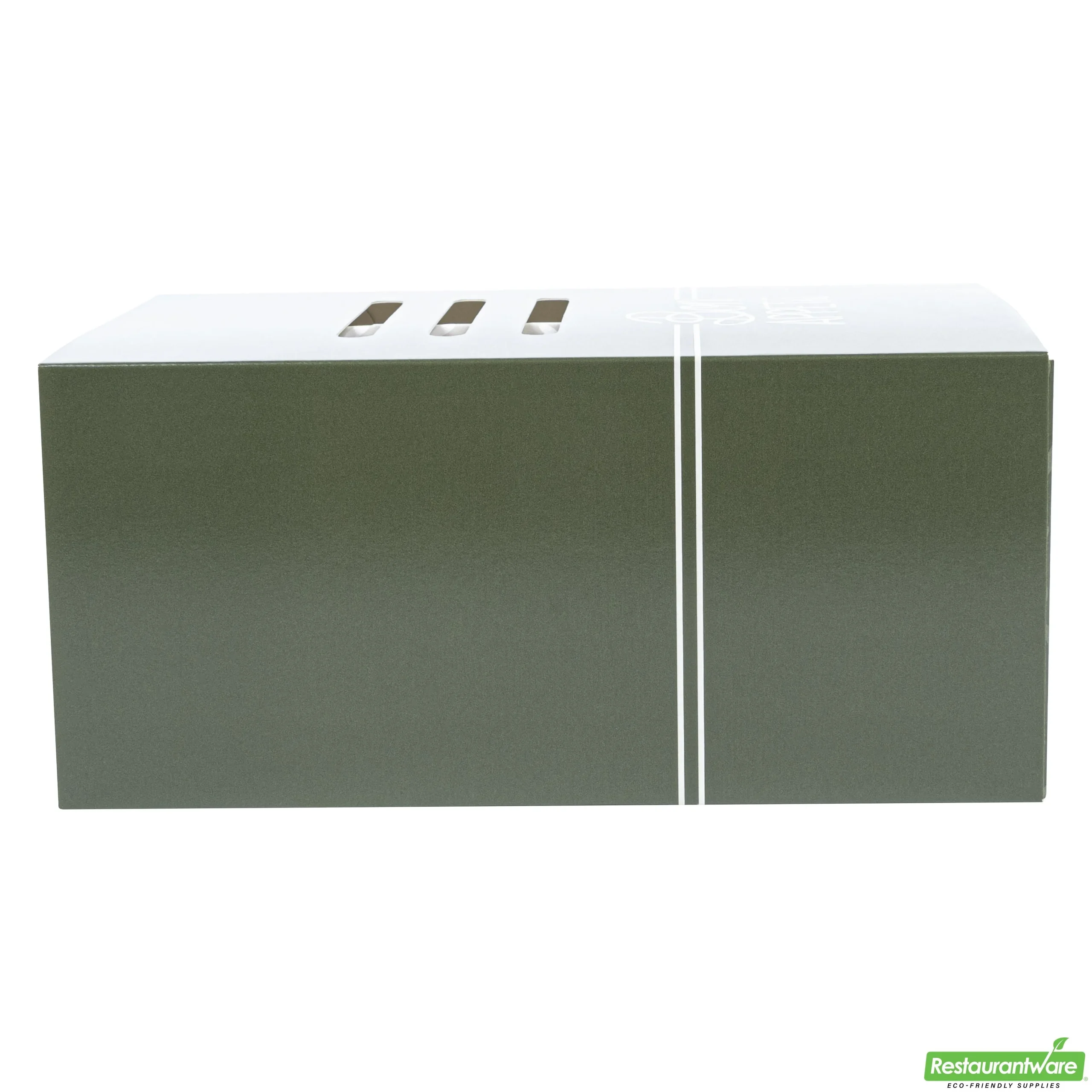 Trays, 2-Compartment Hot Dog & Sandwich, Cater Tek 8.25 x 5.75 x 3.75 Inch, Paper, Green, Rectangular, includes Cover,100 - 1 EACH