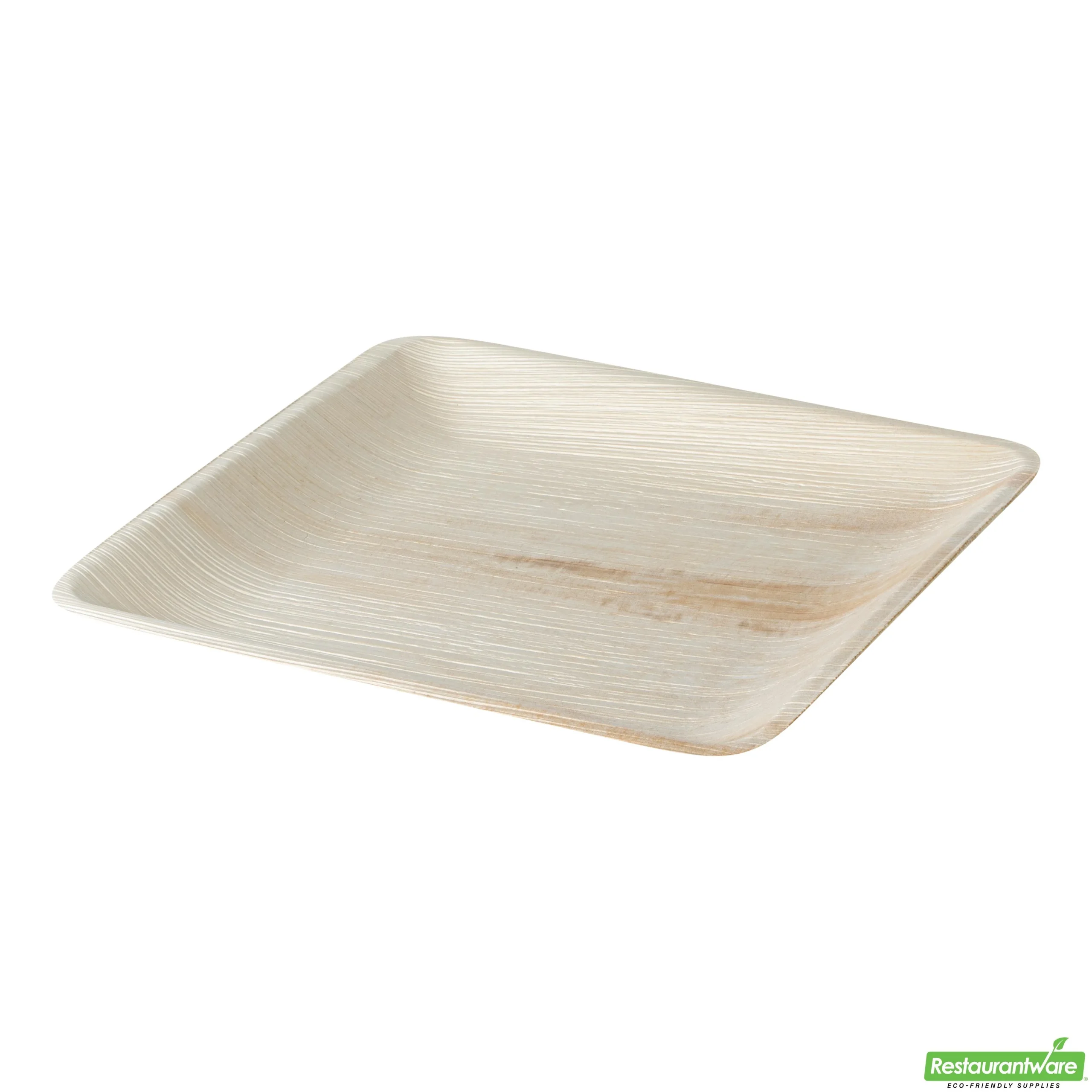 Plates, Indo 9.75 x 9.75 Inch, Palm Leaf, Natural, Square,4 - 25 COUNT