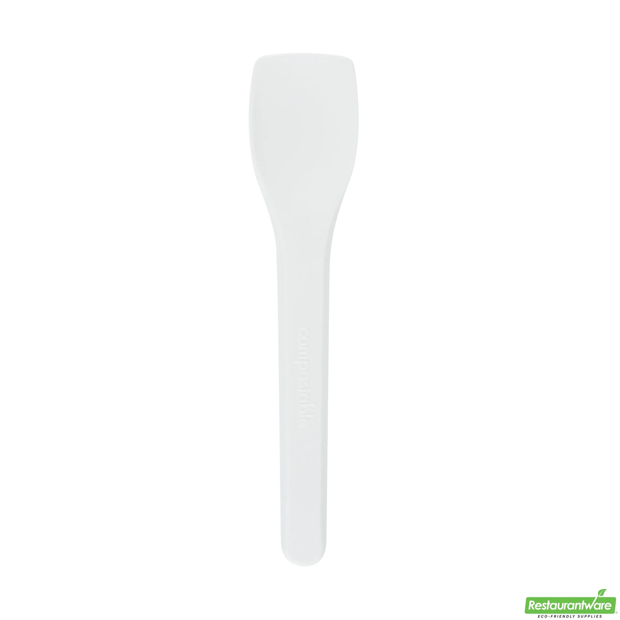 Spoons, Ice Cream, Basic Nature, Plastic, White, 4 Inch, Heat-Resistant, CPLA,10 - 100 COUNT