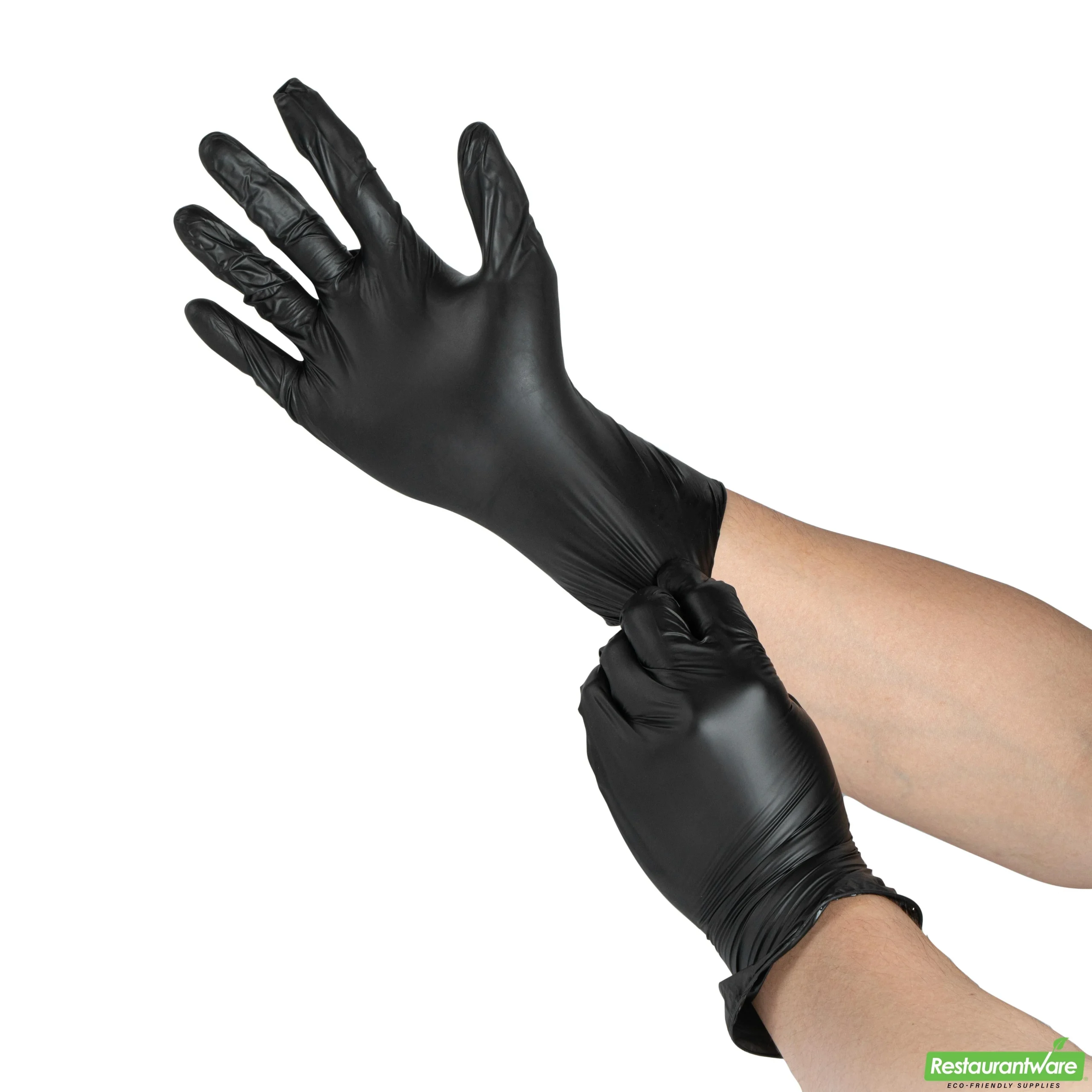 Gloves, Vinyl, Serve Secure Synmax Large, Powder-Free, Black, 9 x 4.25 Inch,10 - 100 COUNT