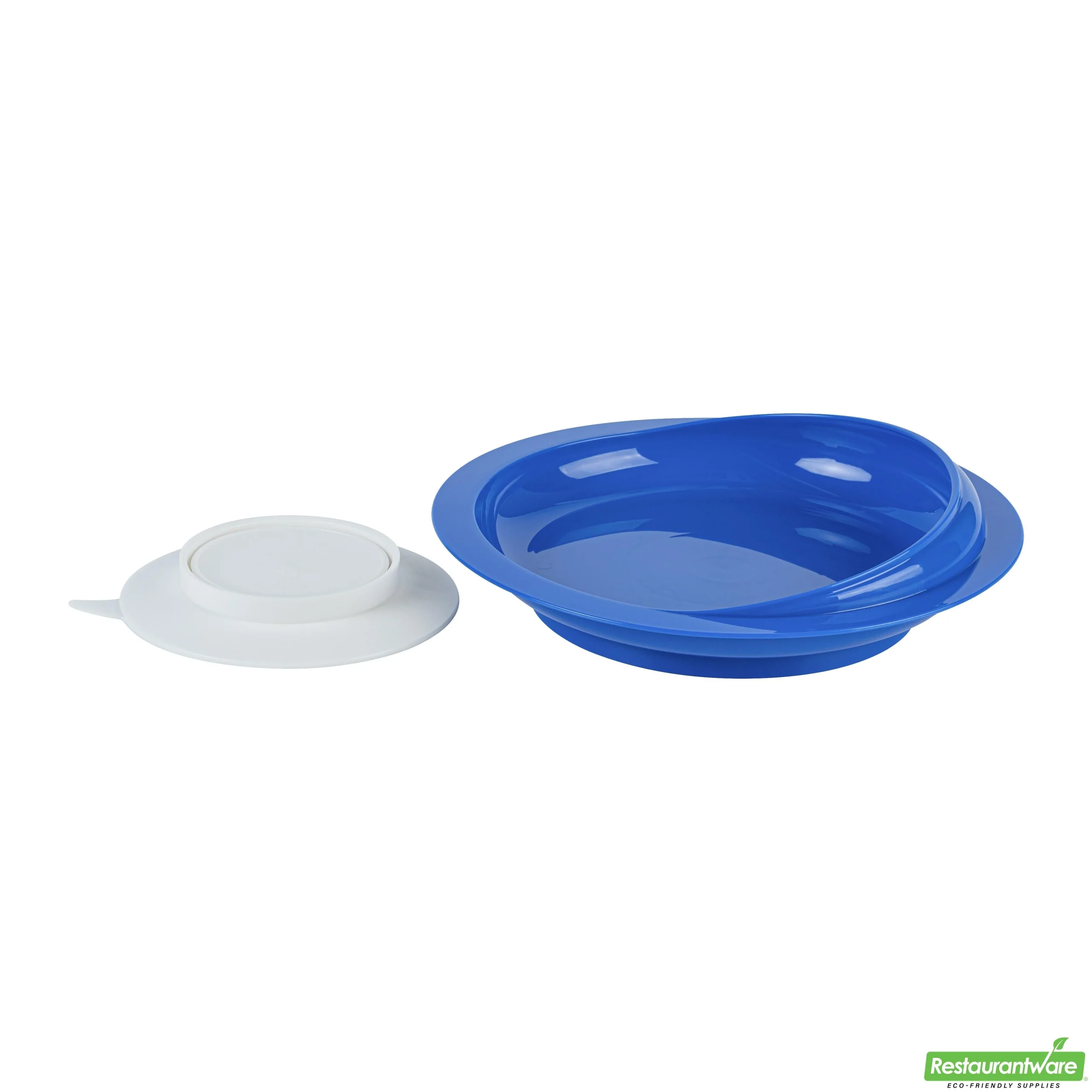 Plates, Scoop, Adapt Tek Plastic, 9 x 9 x 2.25 Inch, Blue, Suction Base,20 - 1 COUNT