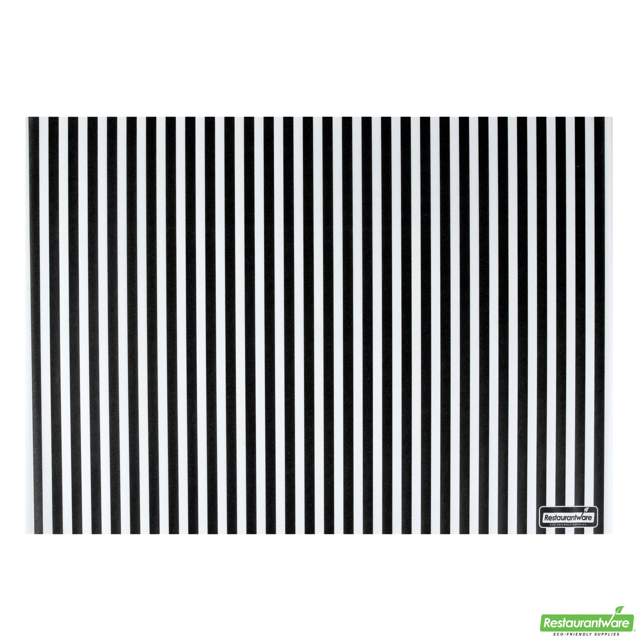 Food Wrap & Basket Liners, RW Base 15 x 11 Inch, Greaseproof Paper, Black & White Stripe,200 - 1 EACH
