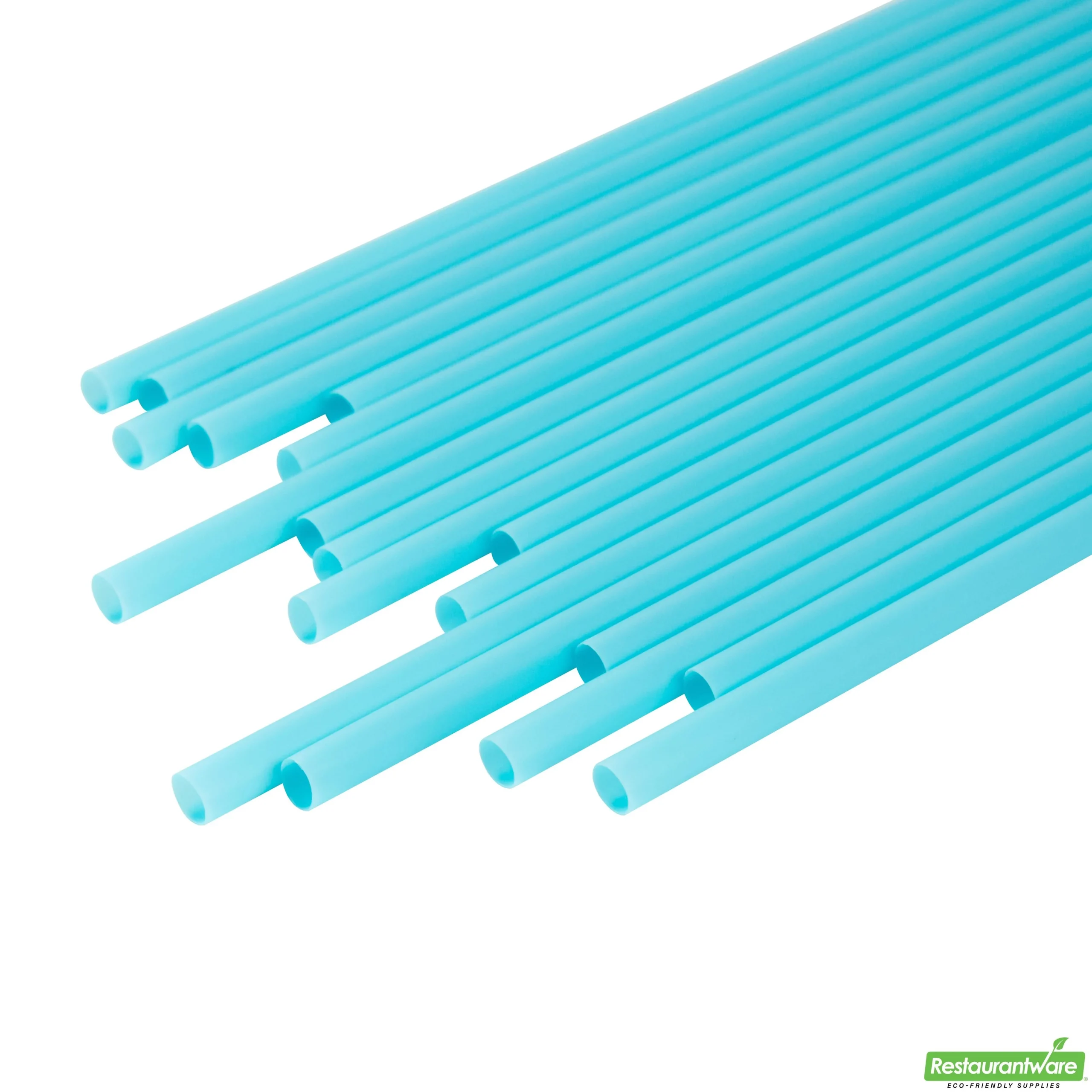 Straws, Vanish, Plastic, Blue, 7.75 Inch, PHA,10 - 100 COUNT