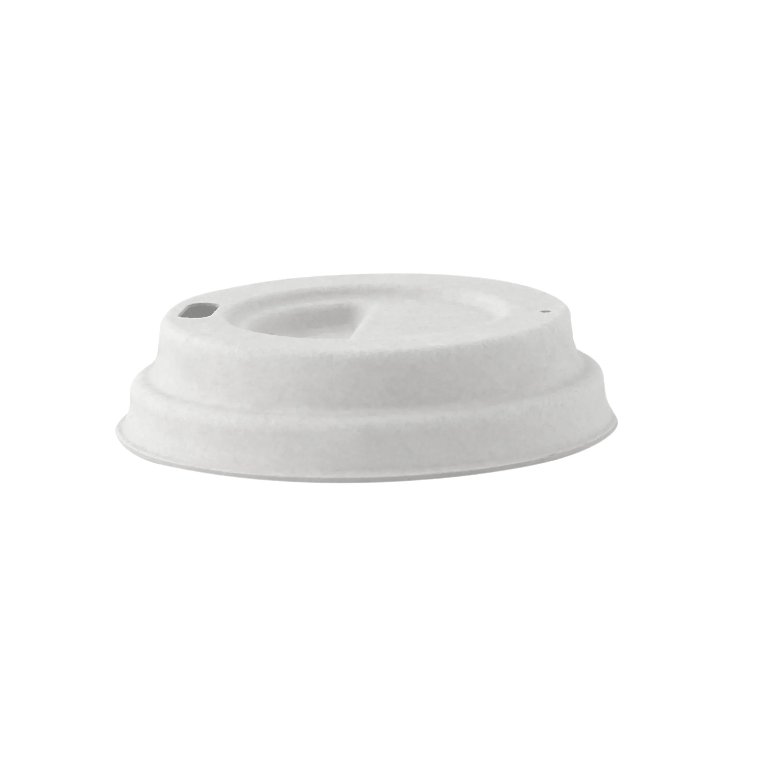 Lids, Sip-Thru, Sugarcane Fiber, White, for Coffee Cups,20 - 50 COUNT