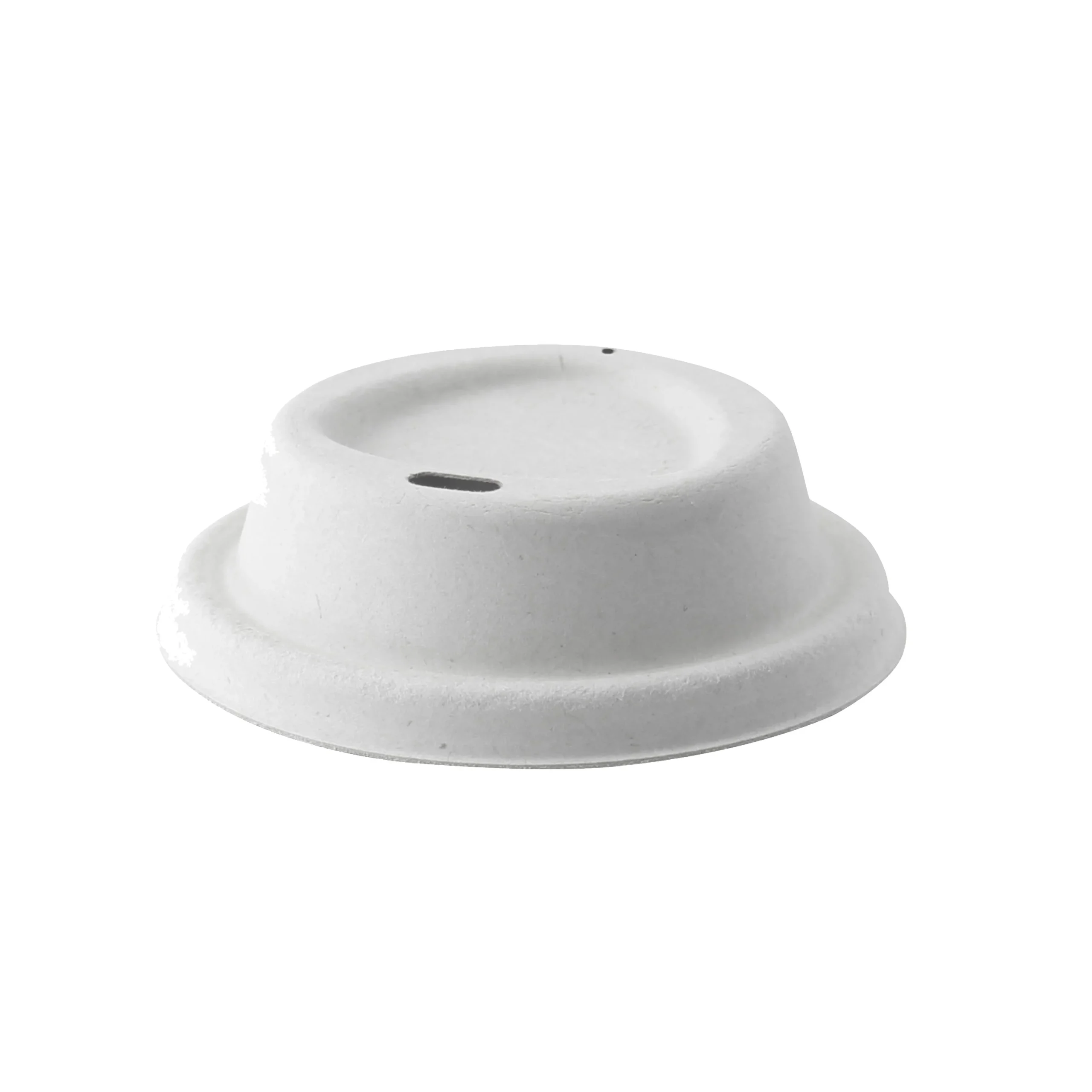 Lids, Sip-Thru, Sugarcane Fiber, White, for Coffee Cups,10 - 50 COUNT