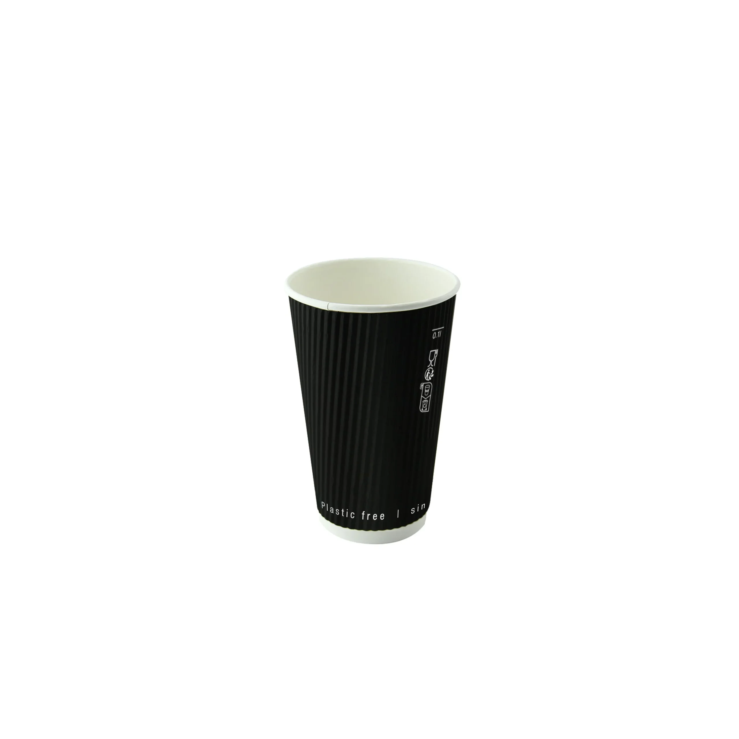 Cups, 4 Ounce, Paper, Black, Rippled-Wall,40 - 50 COUNT