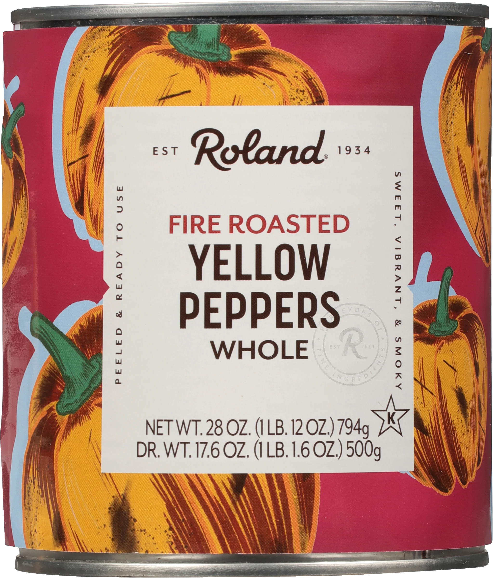 Peppers, Yellow, Roasted,12 - 28 OUNCE