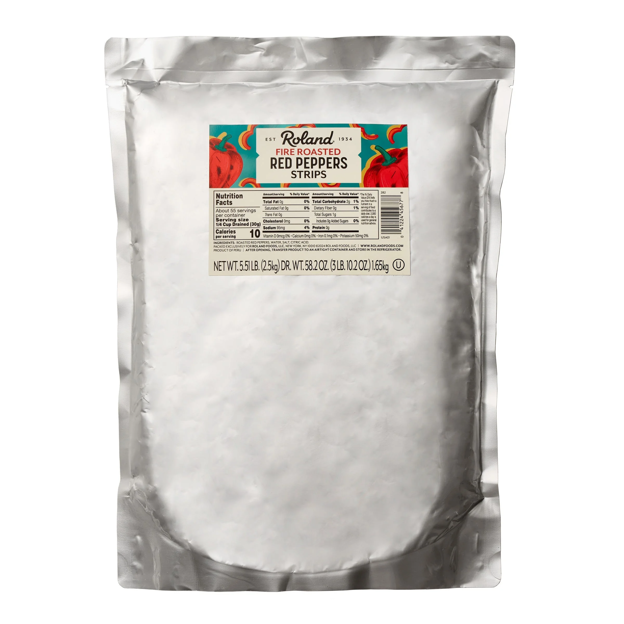 Pepper Strips, Red, Fire-Roasted,4 - 5.51 POUND