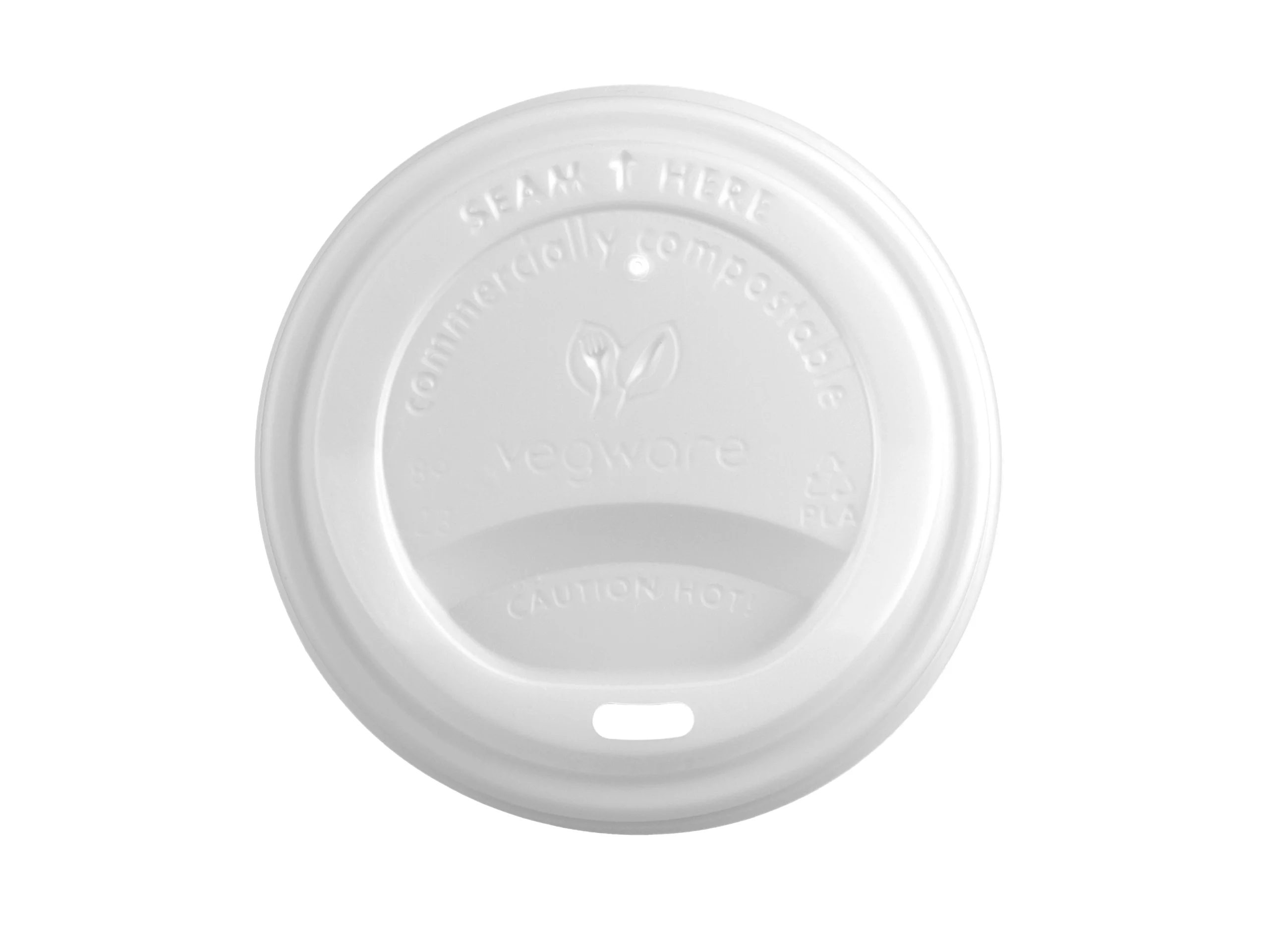 Lids, Hot Cup Lid, 3.5 x 0.39 Inch, Plastic, White, PLA, Fits 89 Series Cups,20 - 50 COUNT