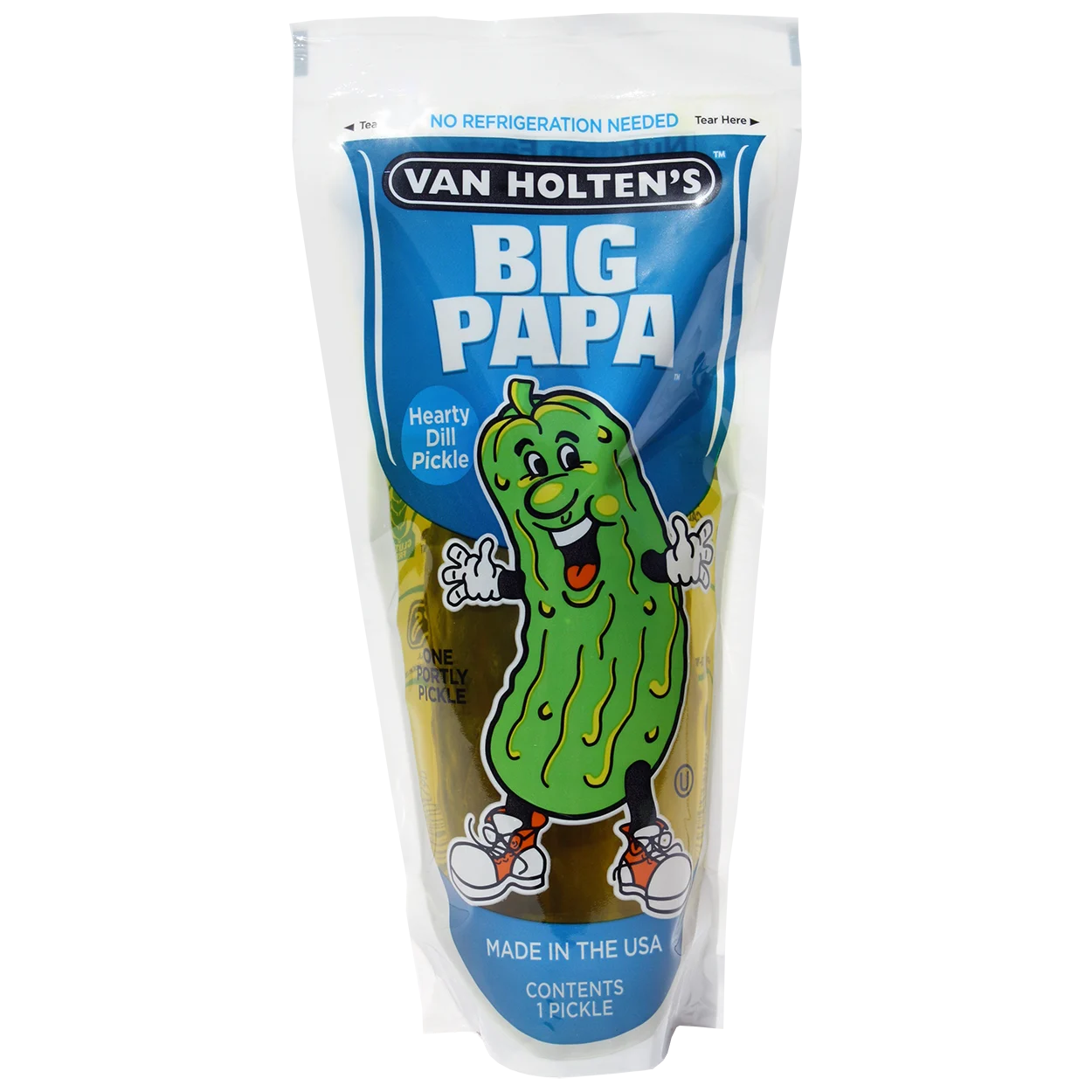 Pickles, Dill, Whole, Big Papa, Single-Serve Pouch,12 - 1 COUNT