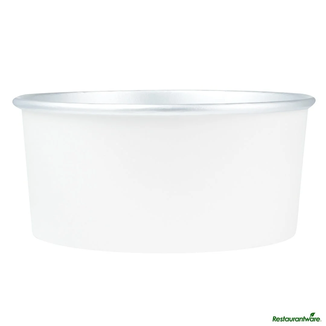 Containers, Take-Out, Foil Lux 42 Ounce, Paper, White, 6.50 x 6.50 x 3 Inch,50 - 1 EACH