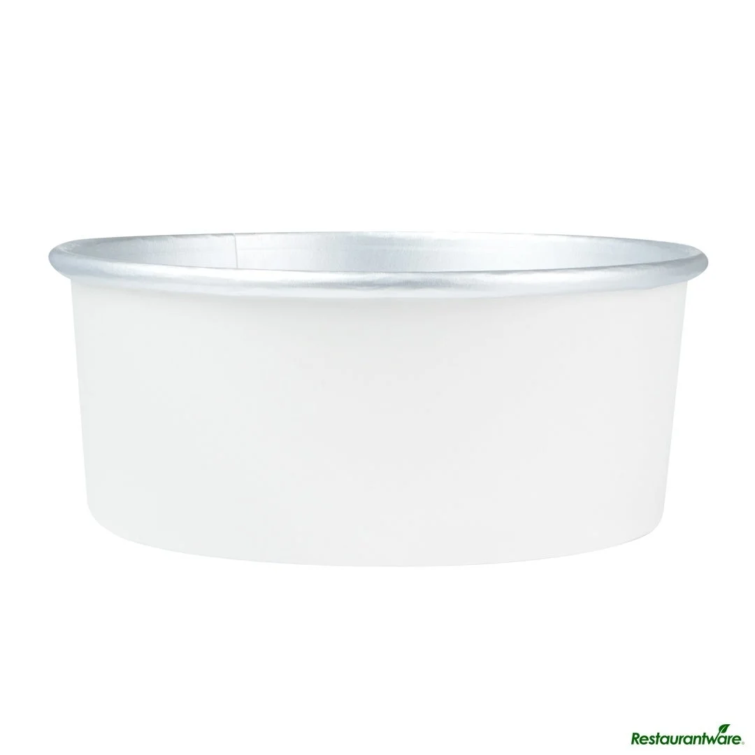 Containers, Take-Out, Foil Lux 37 Ounce, Paper, White, 6.50 x 6.50 x 2.50 Inch,50 - 1 EACH