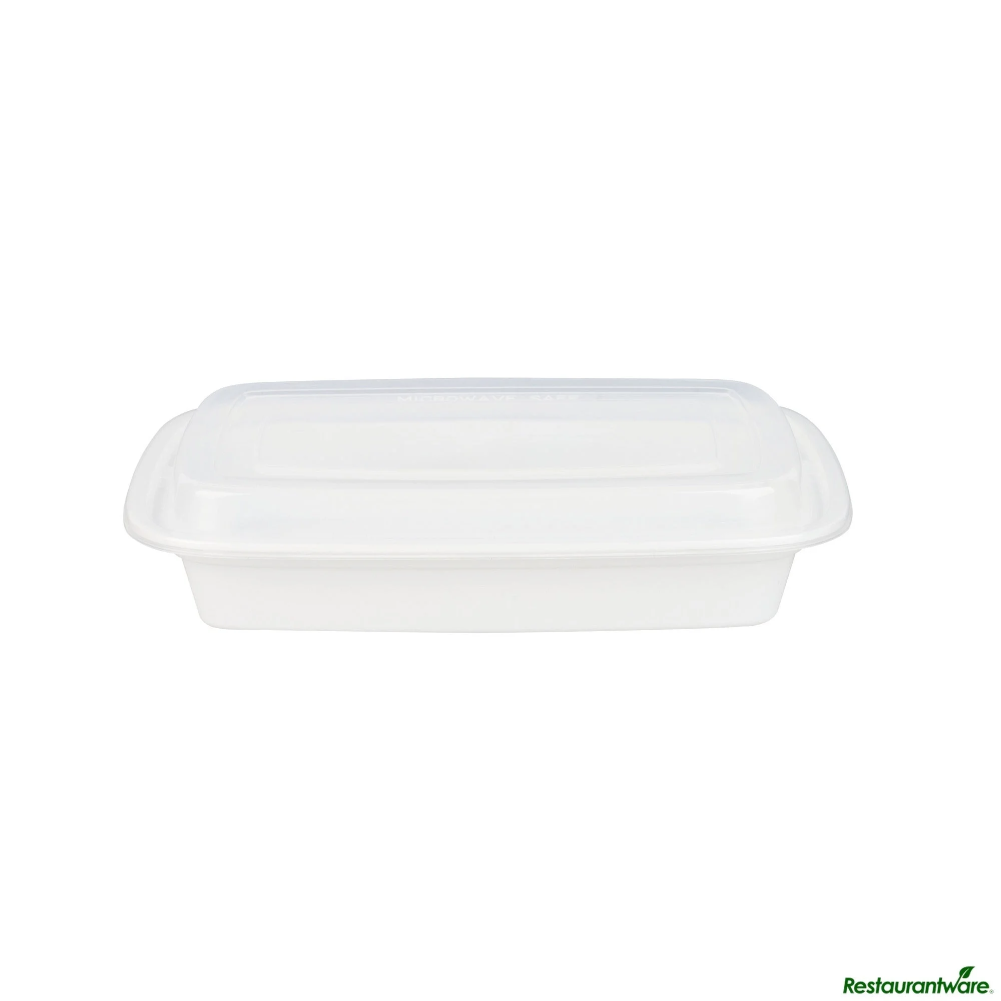 Box, To-Go, Asporto 28 Ounce, Microwavable Plastic, White, Rectangular, 8.75 x 6 x 1.50 Inch, includes Clear Lid,50 - 1 EACH