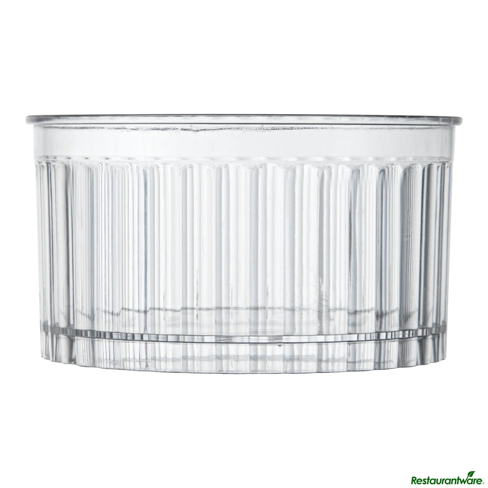 Cups, Dessert, 4 Ounce, Plastic, Clear, Round, 3 x 3 x 1.5 Inch, Fluted,25 - 1 EACH