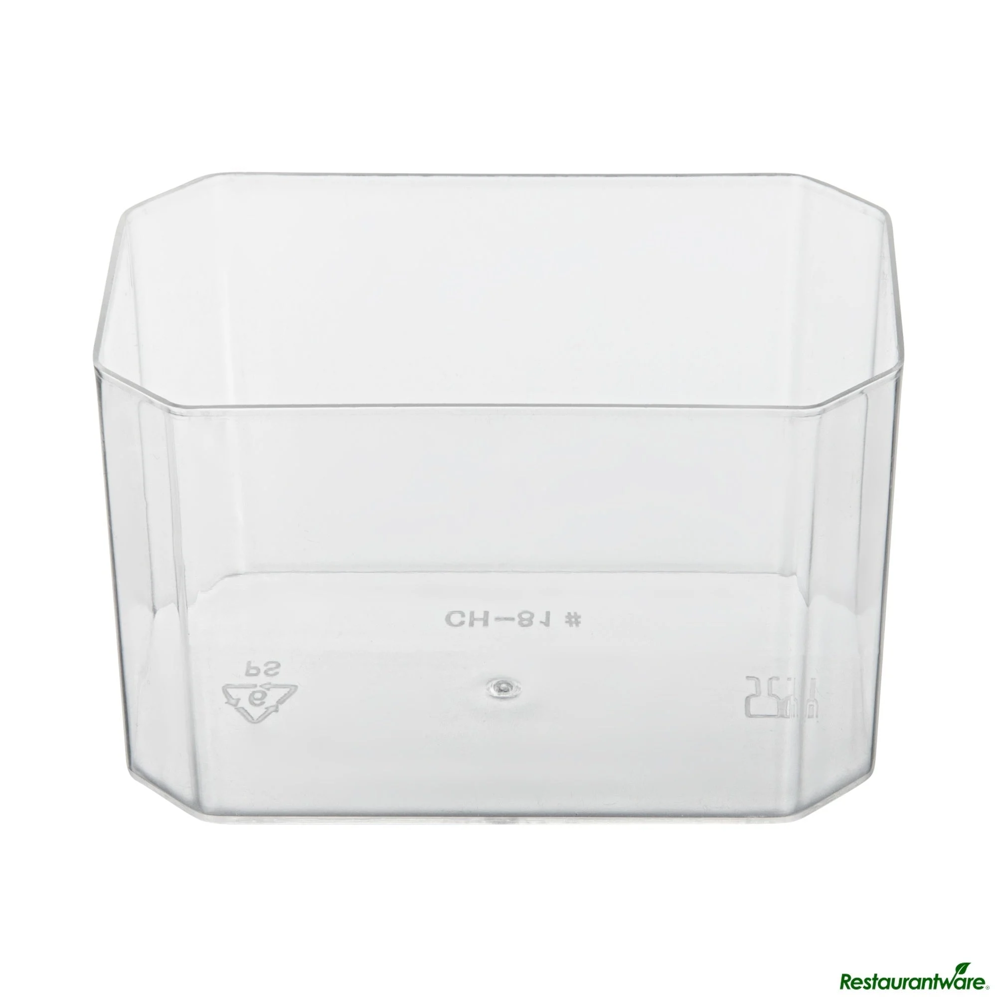 Cups, Dessert, 3 Ounce, Plastic, Clear, Rectangle, 3.25 x 2 x 2 Inch,25 - 1 EACH