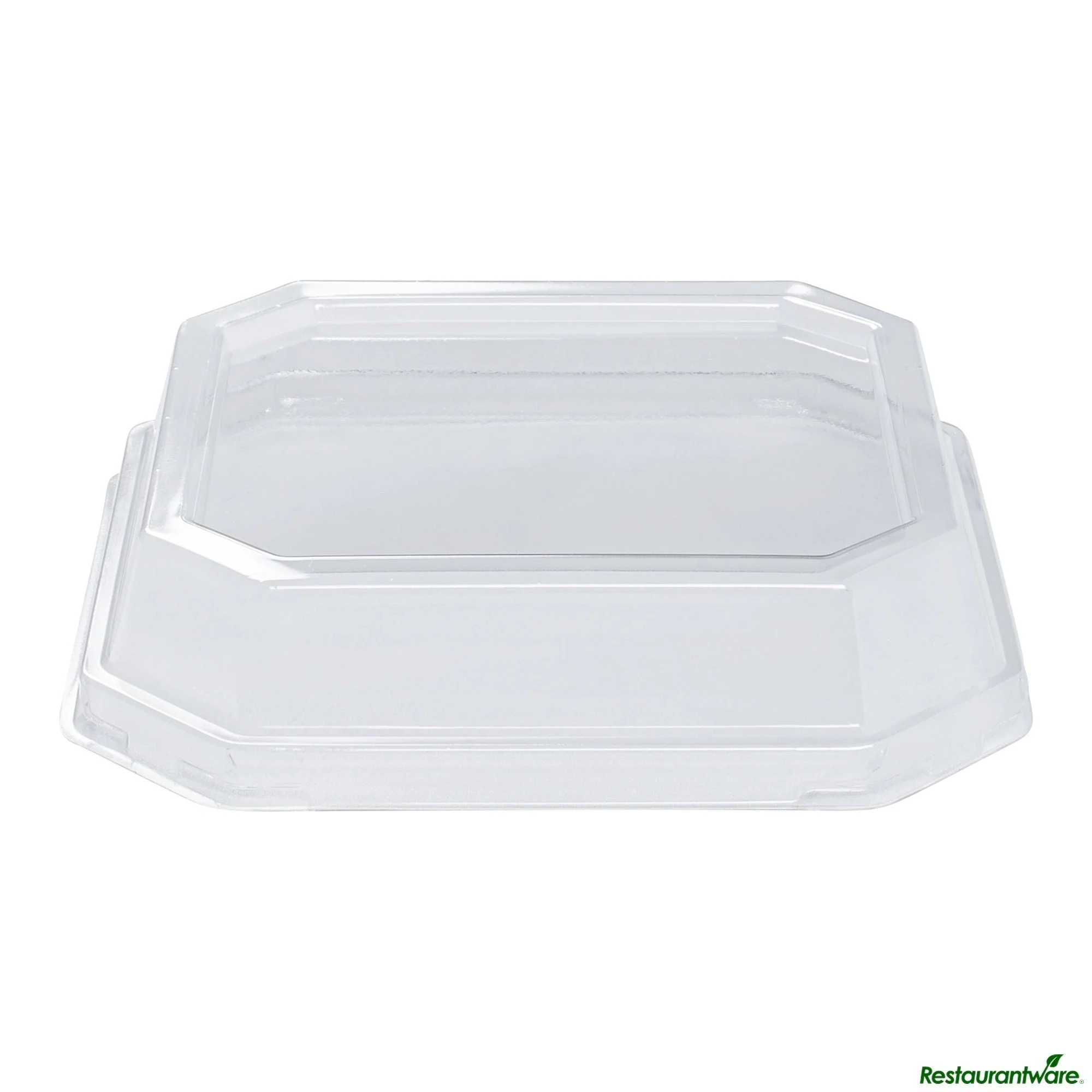 Lids, Dome, Sustain, Plastic, Clear, 6.25 x 6.25 x 1.25 Inch, for 22 Ounce Containers, Octagonal, PLA,25 - 1 EACH