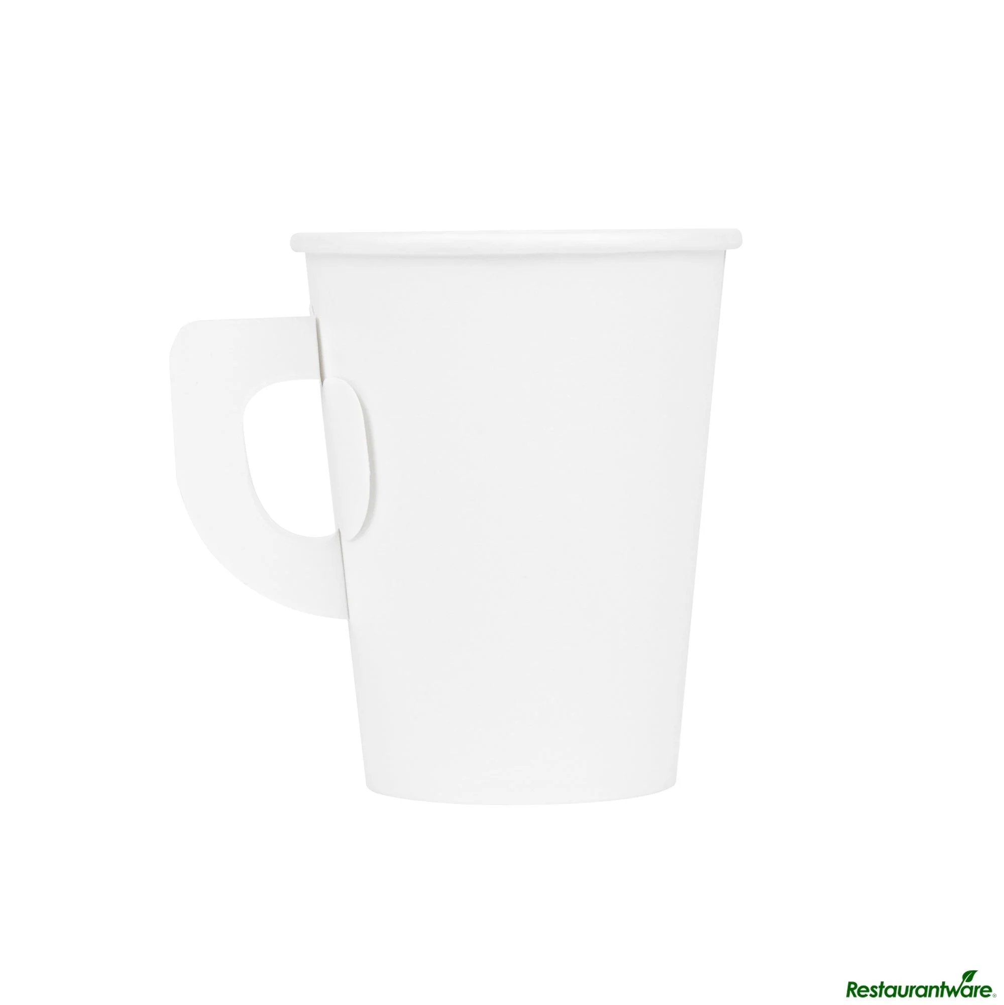 Cups, Coffee, Restpresso 9 Ounce, Paper, White, 3 x 3 x 3.50 Inch, with Handle,100 - 1 EACH