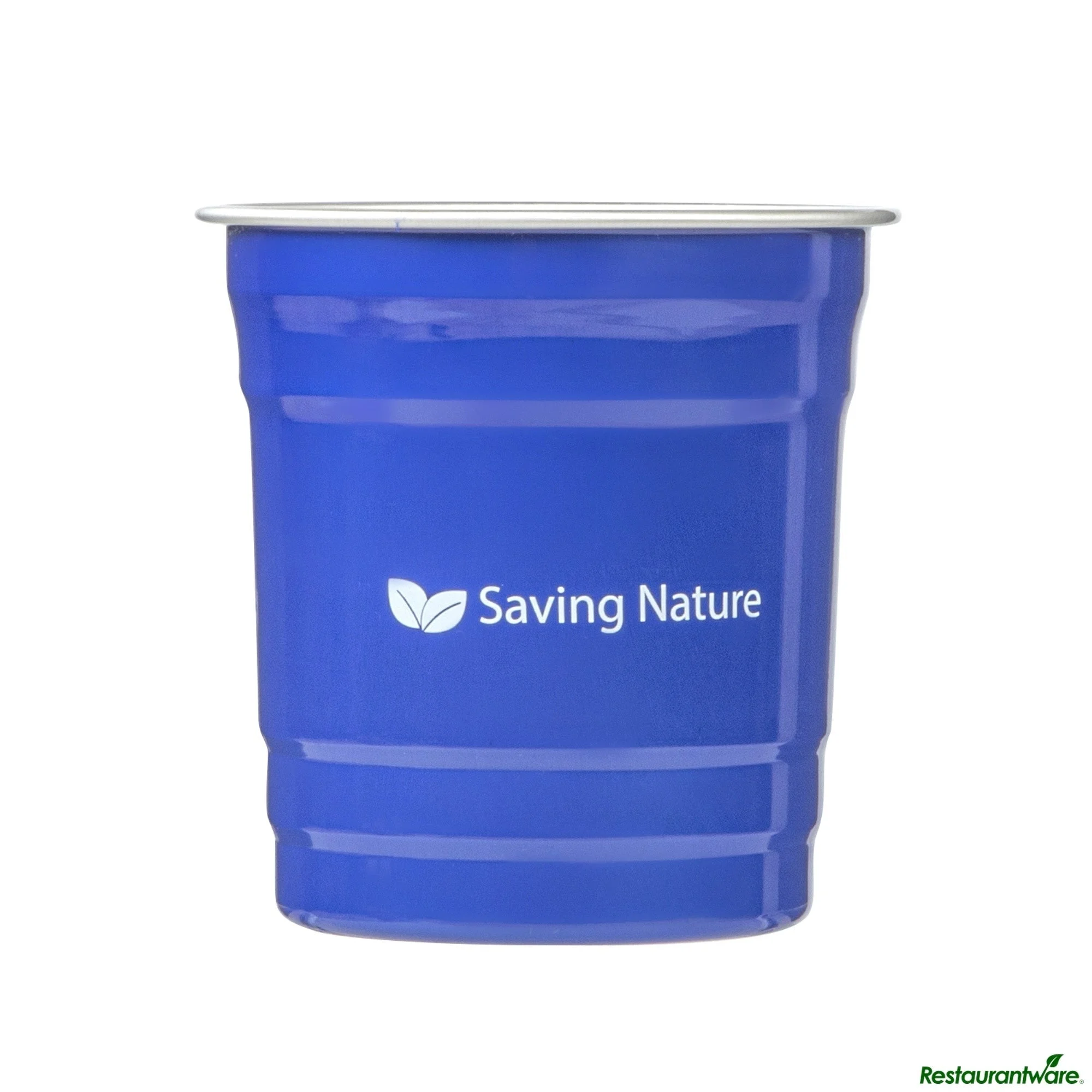Cups, 10 Ounce, Aluminum, Blue, 3.5 x 3.5 x 3 Inch,10 - 1 EACH