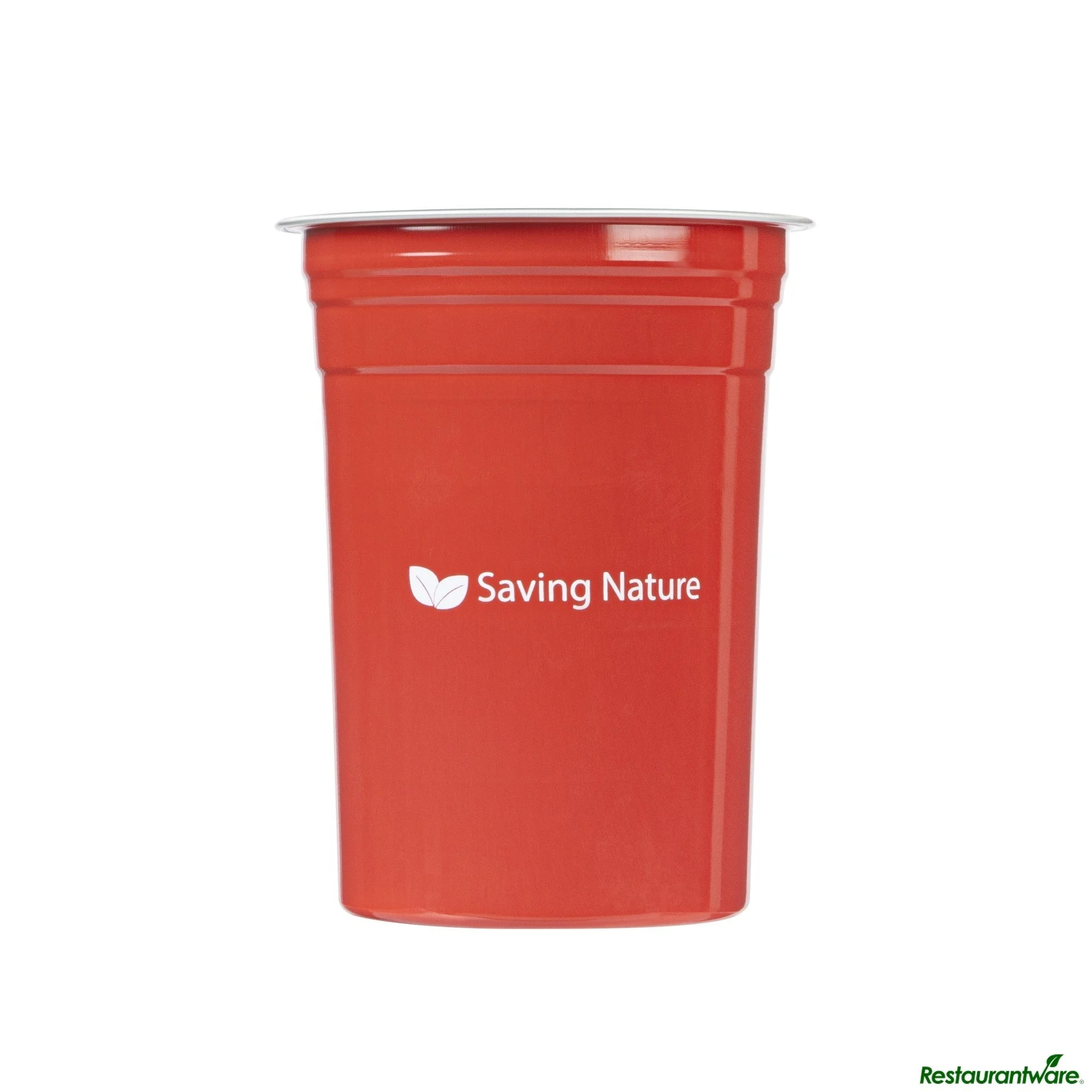 Cups, 20 Ounce, Aluminum, Red, 3.75 x 3.75 x 5 Inch,10 - 1 EACH