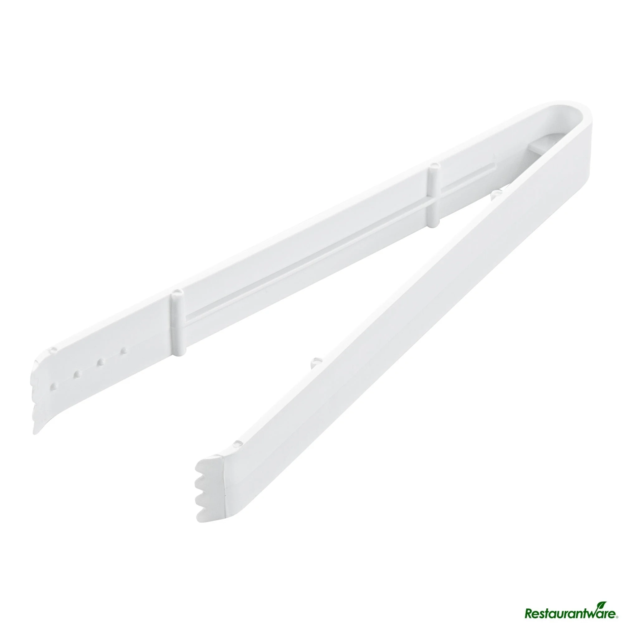 Tongs, Serrated, Cater Tek Heavy-Duty, 9 Inch, Plastic, White,10 - 1 EACH