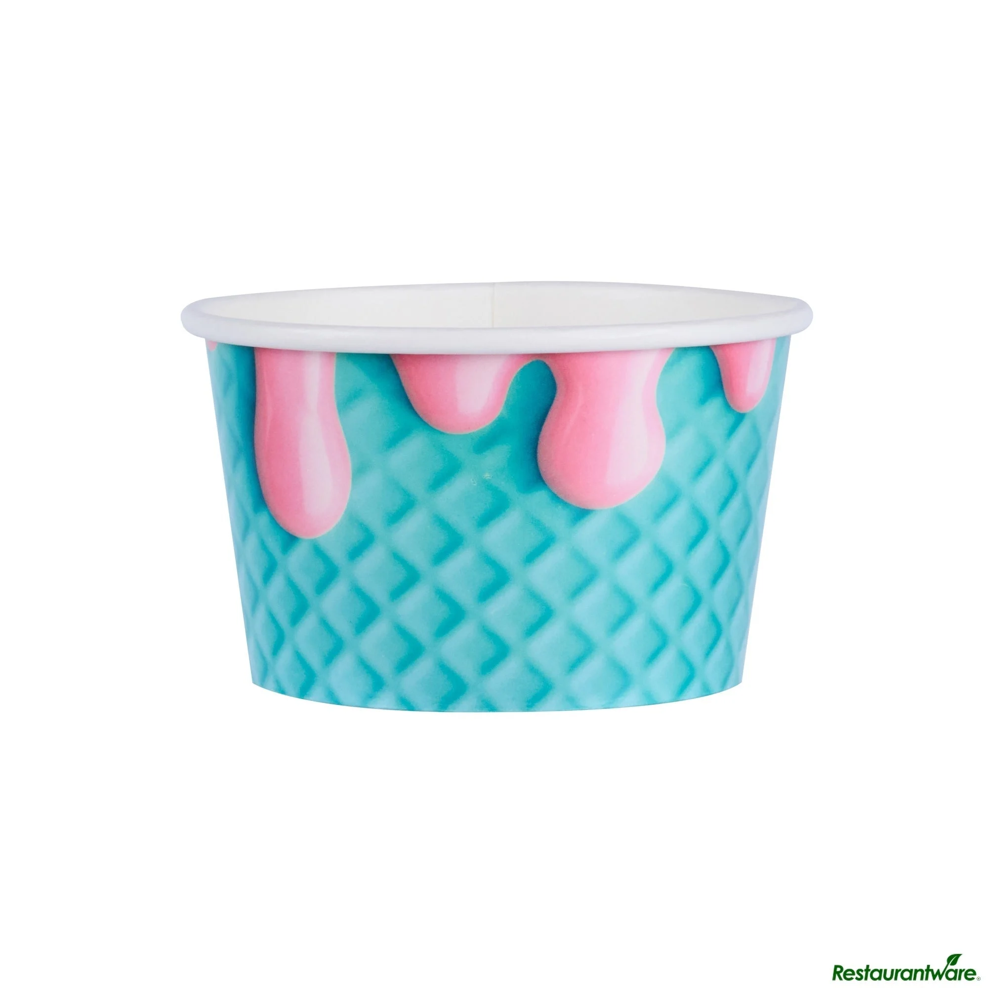 Cups, To-Go, Coppetta 8 Ounce, Paper, Bubblegum Splash, Round, 3.75 x 3.75 x 2.25 Inch,50 - 1 EACH