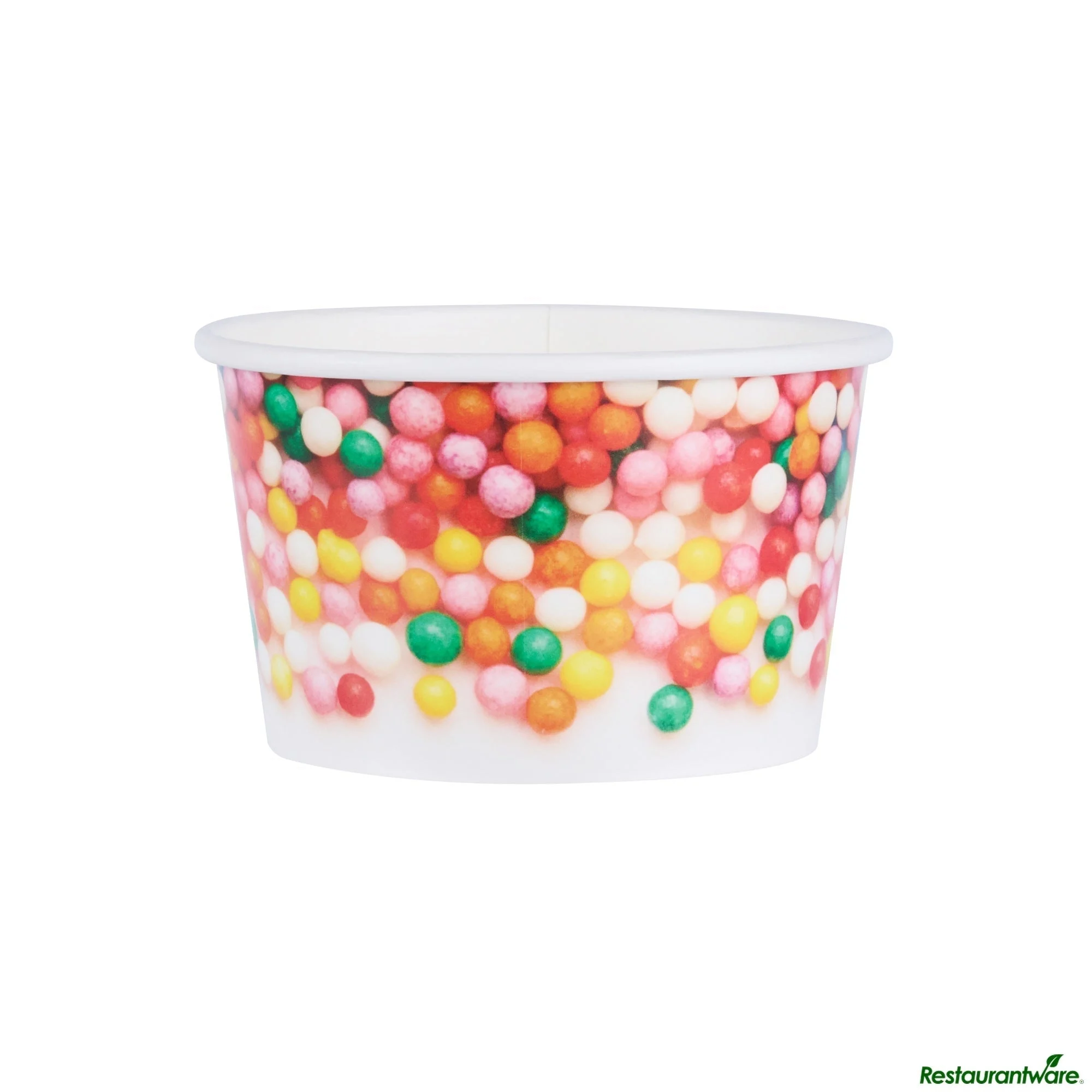 Cups, To-Go, Coppetta 8 Ounce, Paper, Round Sprinkles, Round, 3.75 x 3.75 x 2.25 Inch,50 - 1 EACH