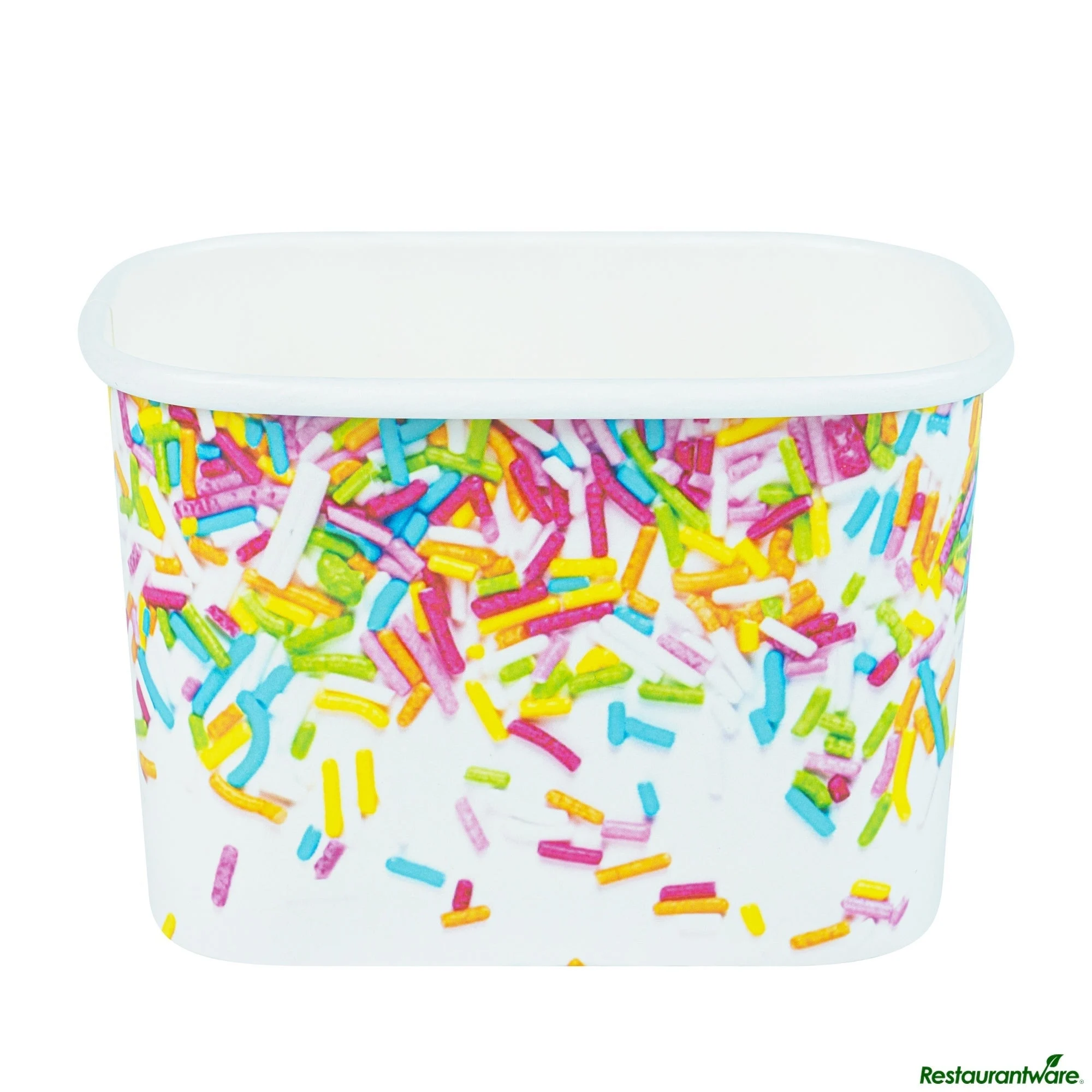 Cups, To-Go, Coppetta 12 Ounce, Paper, Party Sprinkles, Square, 4.25 x 3.25 x 2.75 Inch,50 - 1 EACH