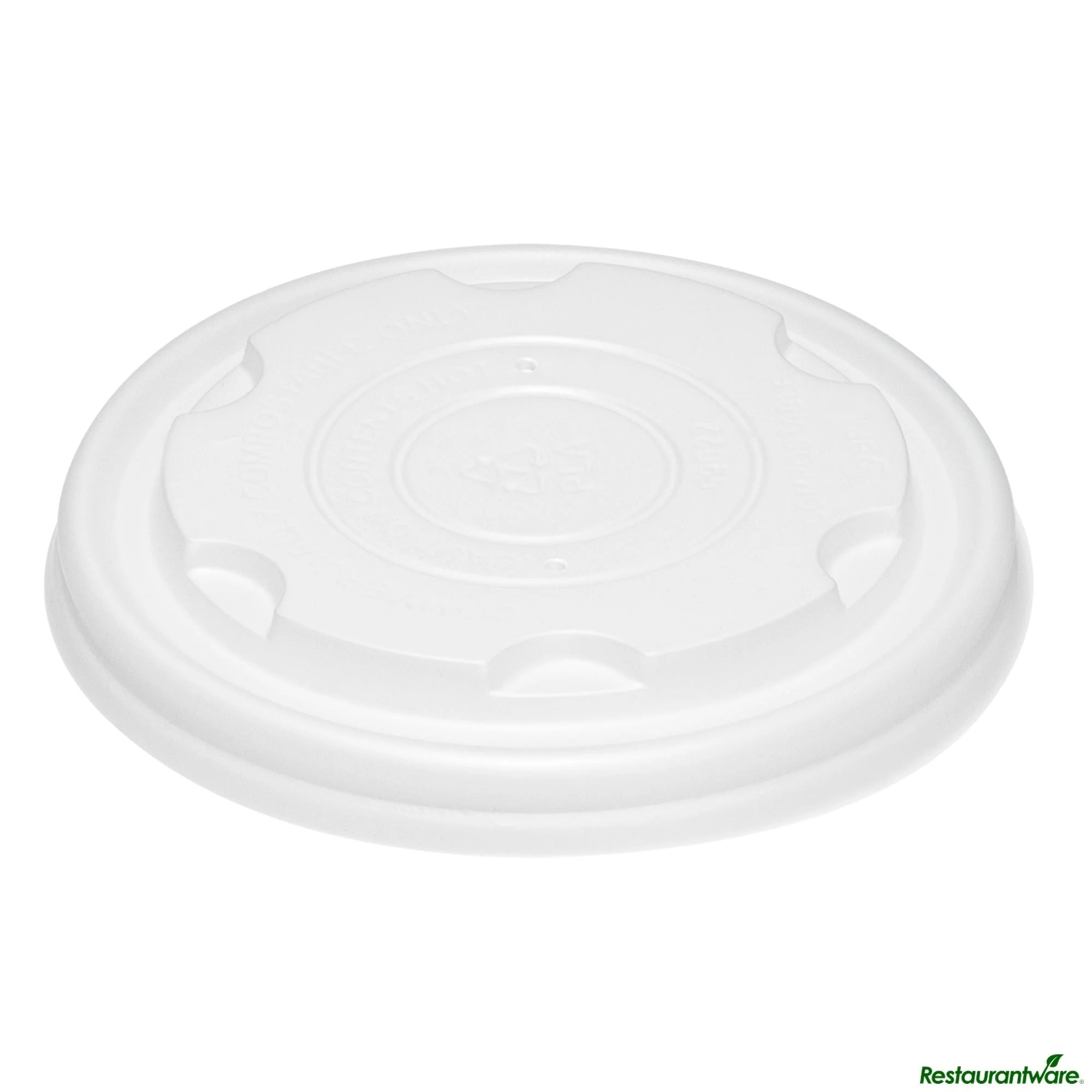 Lids, Sustain, Plastic, White, Round, for 8 Ounce Soup Container,25 - 1 EACH