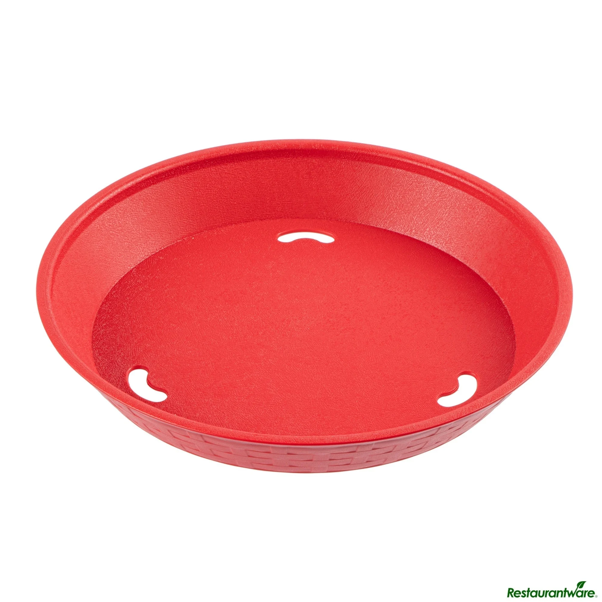 Platters, Diner, 10.5 x 10.5 x 1.5 Inch, Plastic, Red, Round,10 - 1 EACH