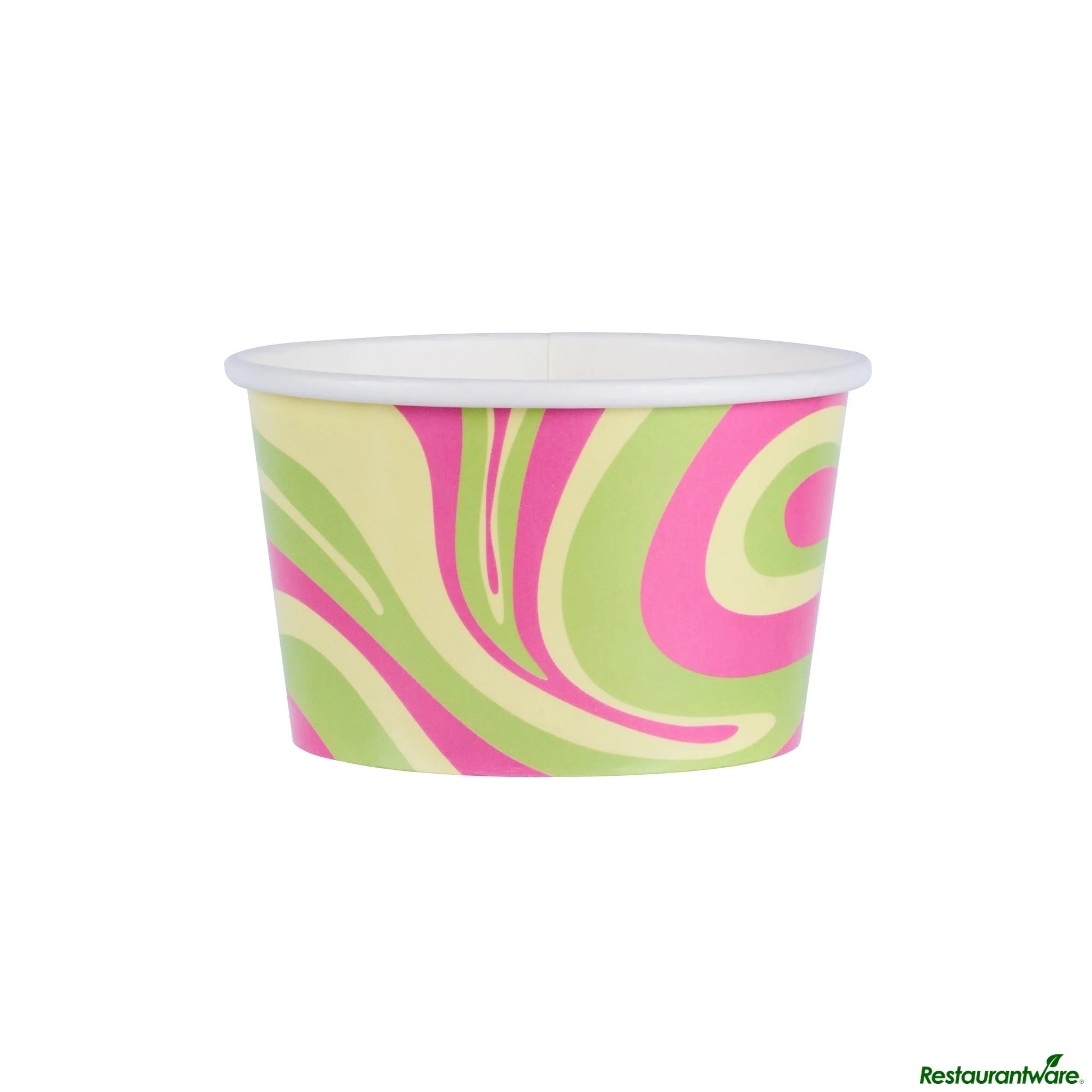 Cups, To-Go, Coppetta 8 Ounce, Paper, Pastel Groove, Round, 3.75 x 3.75 x 2.25 Inch,4 - 50 COUNT