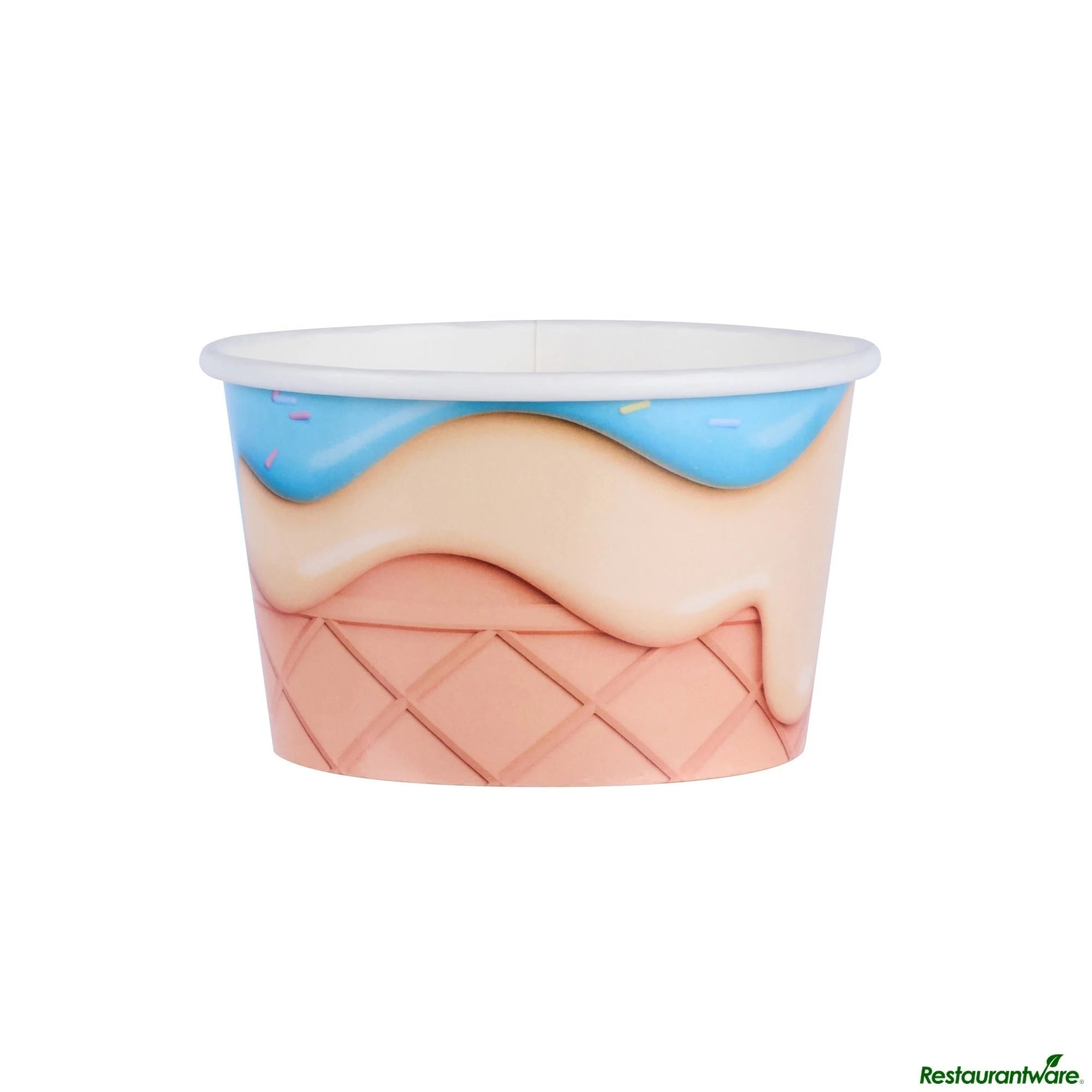 Cups, To-Go, Coppetta 8 Ounce, Paper, Frosty Delight, Round, 3.75 x 3.75 x 2.25 Inch,4 - 50 COUNT