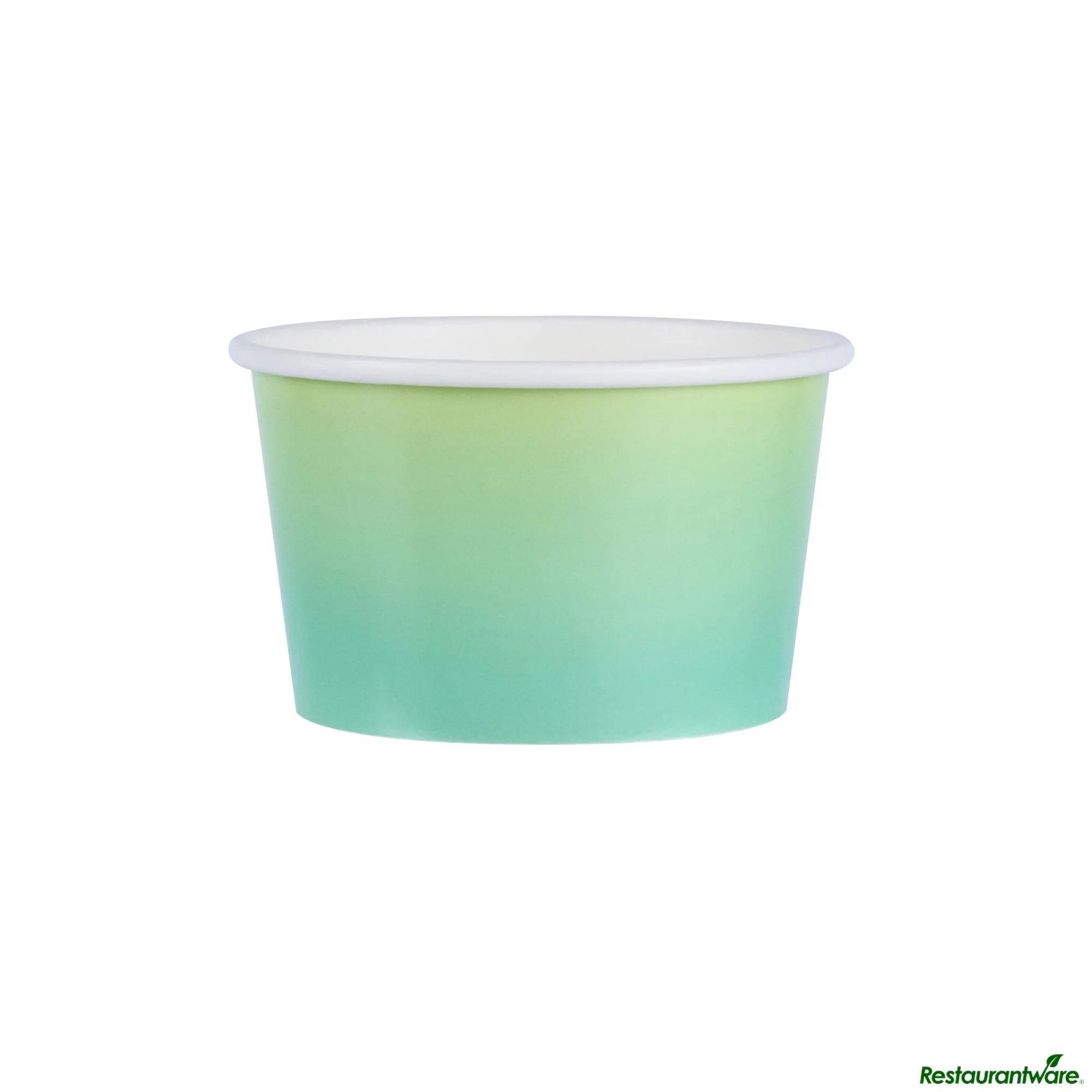 Cups, To-Go, Coppetta 8 Ounce, Paper, Teal & Green Ombre, Round, 3.75 x 3.75 x 2.25 Inch,4 - 50 COUNT