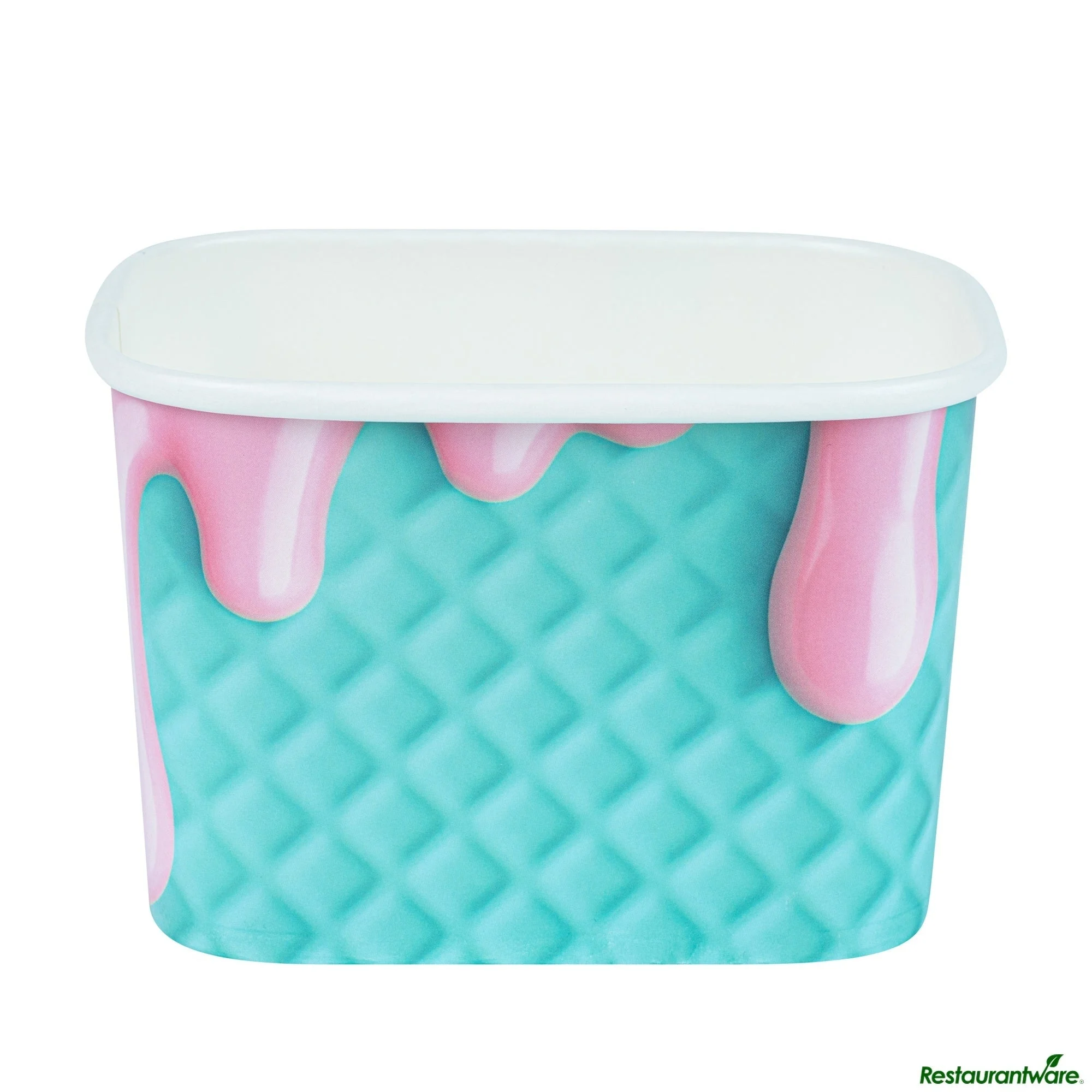 Cups, To-Go, Coppetta 12 Ounce, Paper, Bubblegum Splash, Square, 4.25 x 3.25 x 2.75 Inch,4 - 50 COUNT