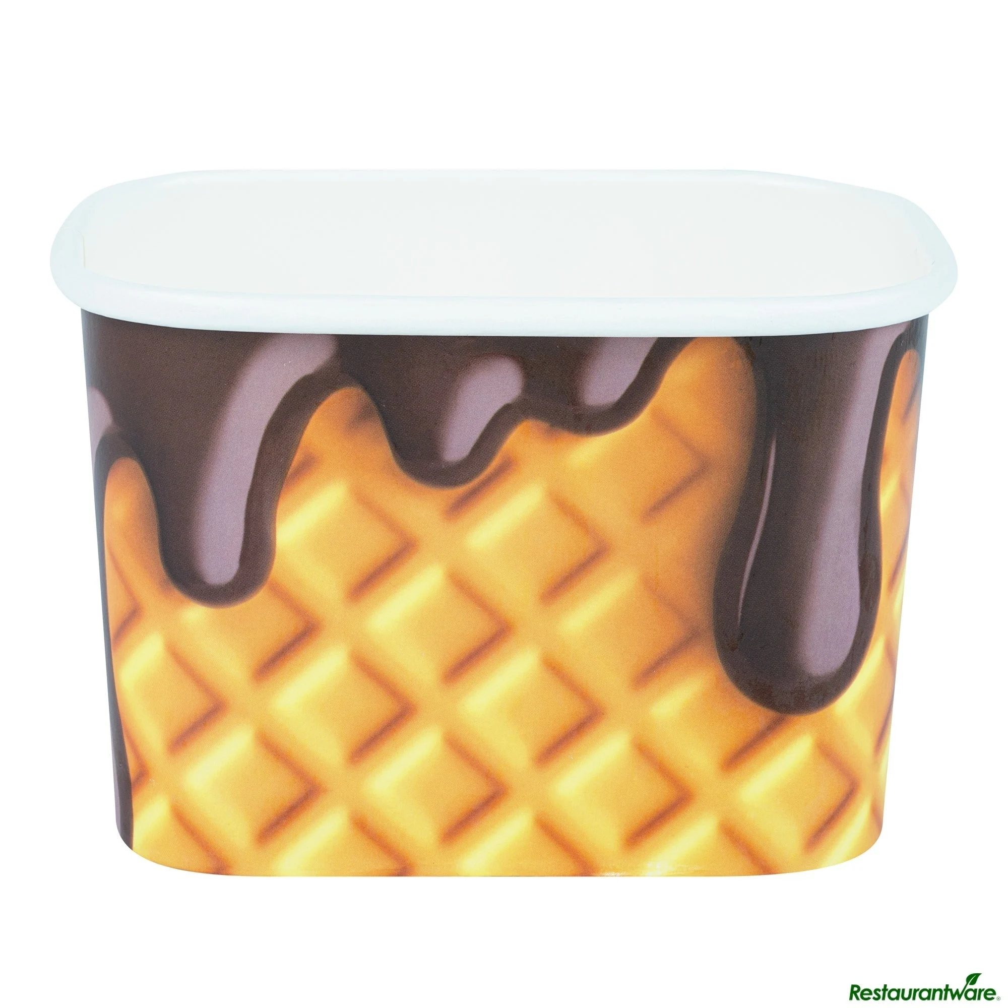 Cups, To-Go, Coppetta 12 Ounce, Paper, Chocolate Drizzle, Square, 4.25 x 3.25 x 2.75 Inch,4 - 50 COUNT