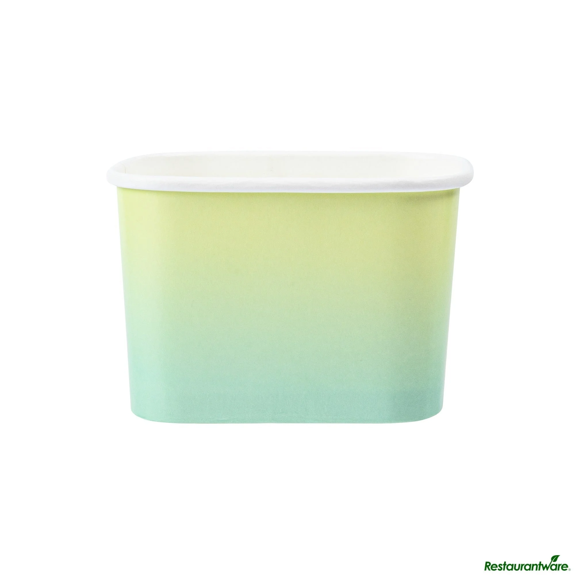 Cups, To-Go, Coppetta 12 Ounce, Paper, Teal & Green Ombre, Square, 4.25 x 3.25 x 2.75 Inch,4 - 50 COUNT