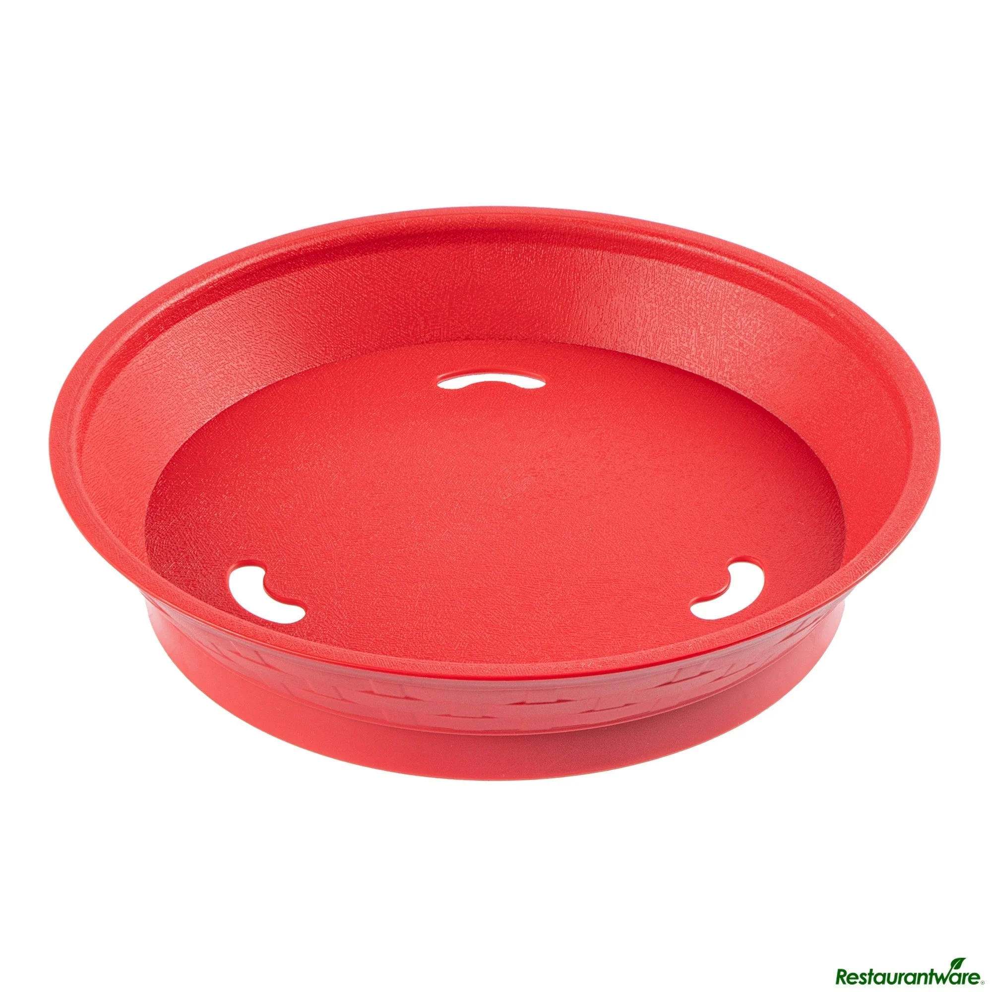 Platters, Diner, 8.75 x 8.75 x 1.75 Inch, Plastic, Red, Round, with Base,10 - 10 COUNT