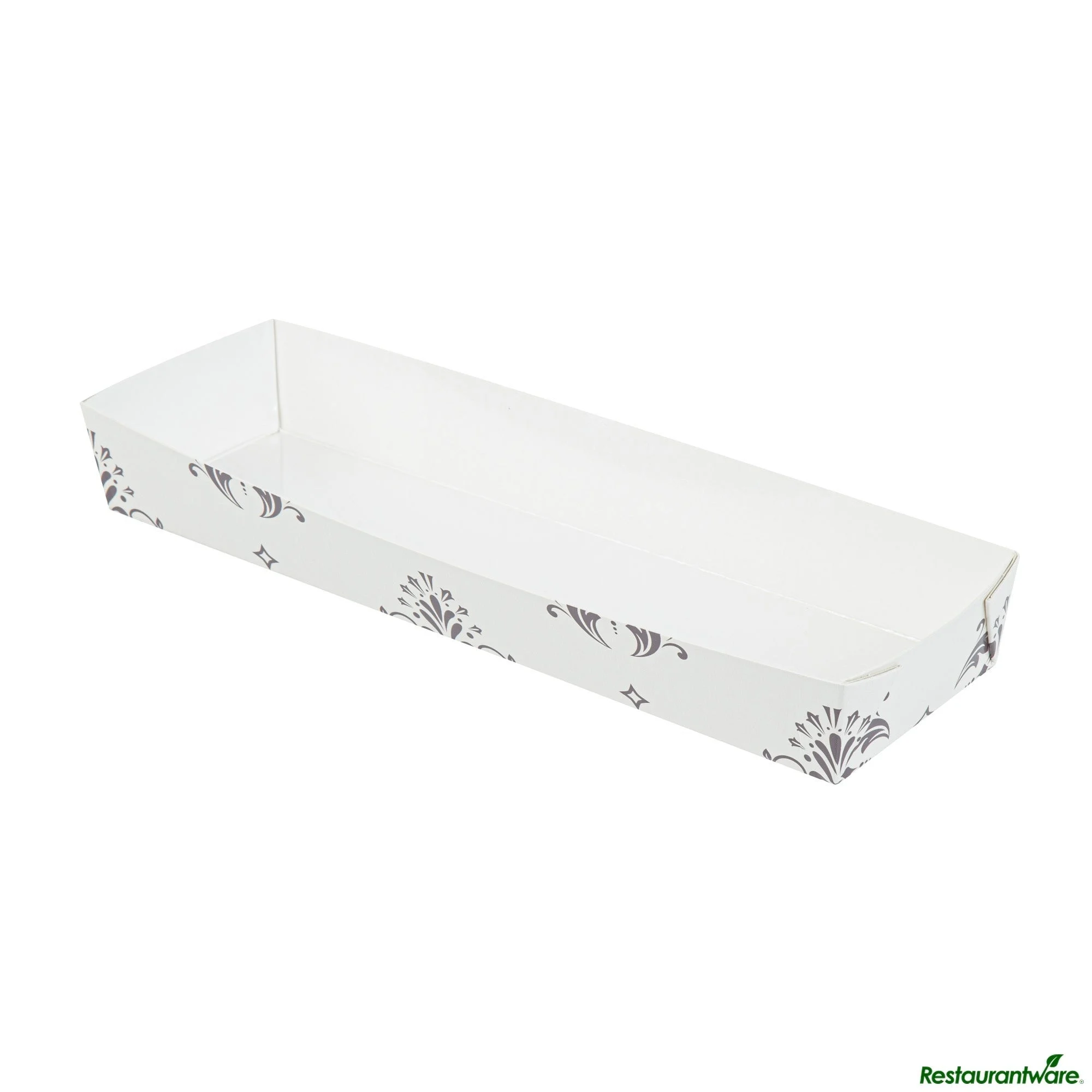 Trays, Baking, Bake Tek 13 Ounce, Greaseproof Paper, Beige Vintage Floral, 10.75 x 3.25 x 1.5 Inch,4 - 25 COUNT